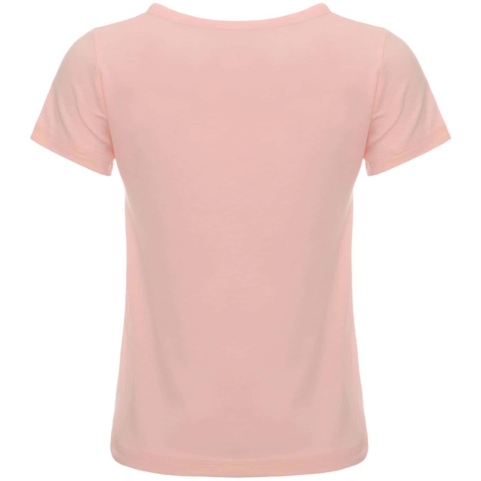 BEZLIT (1-tlg) T-Shirt T-Shirt Rosa mit Mädchen Kunstperlen Kunst-Perlen