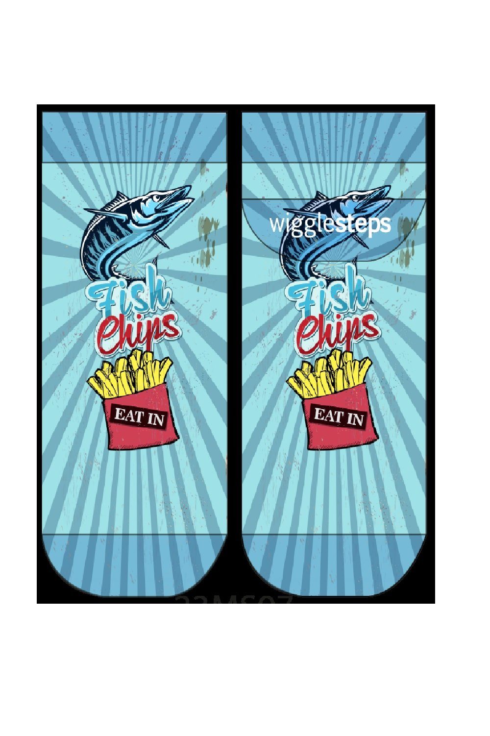 Wigglesteps Sneakersocken FISH AND CHIPS I
