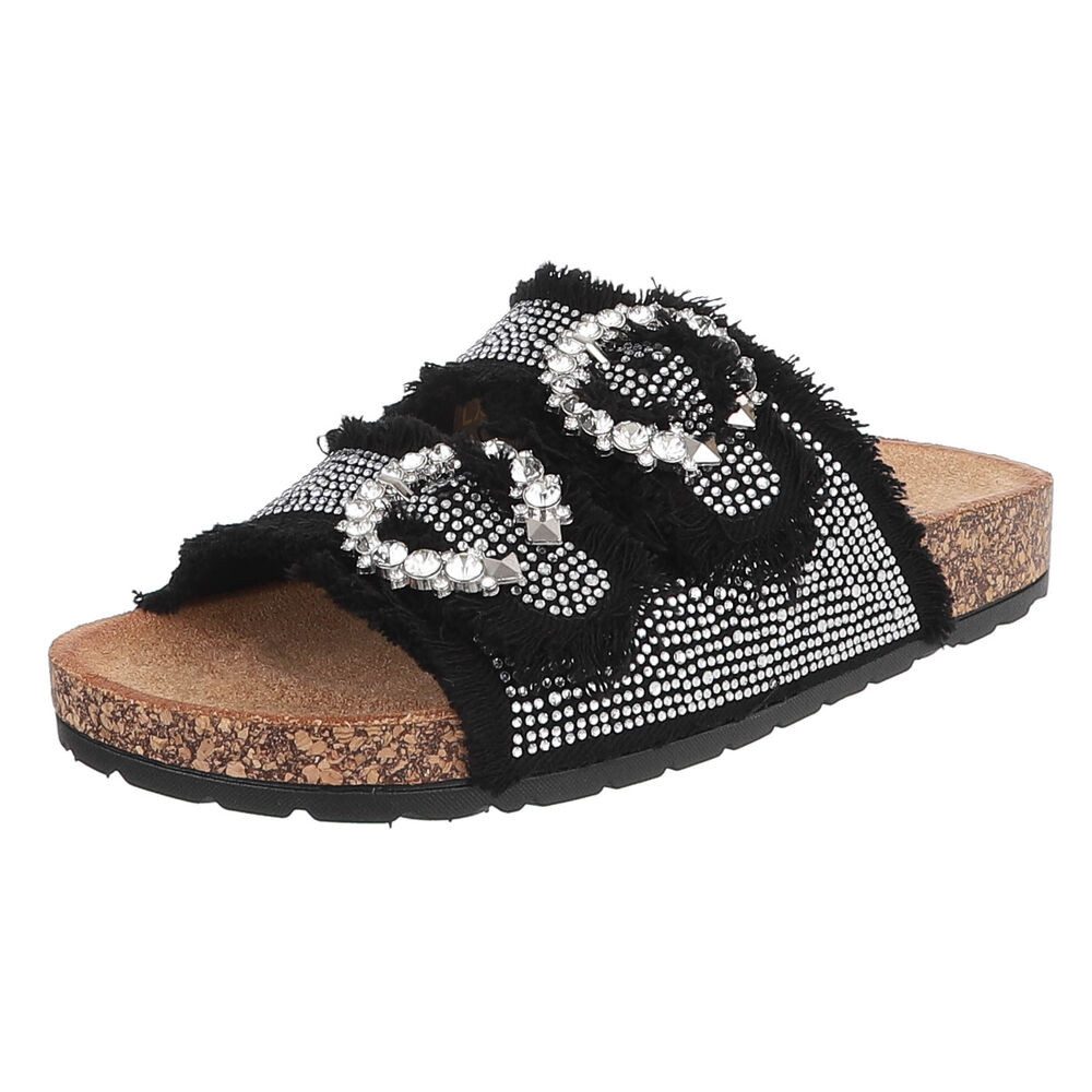 Modische Damen Sandalen mit Komfort und Dekoration Pantolette