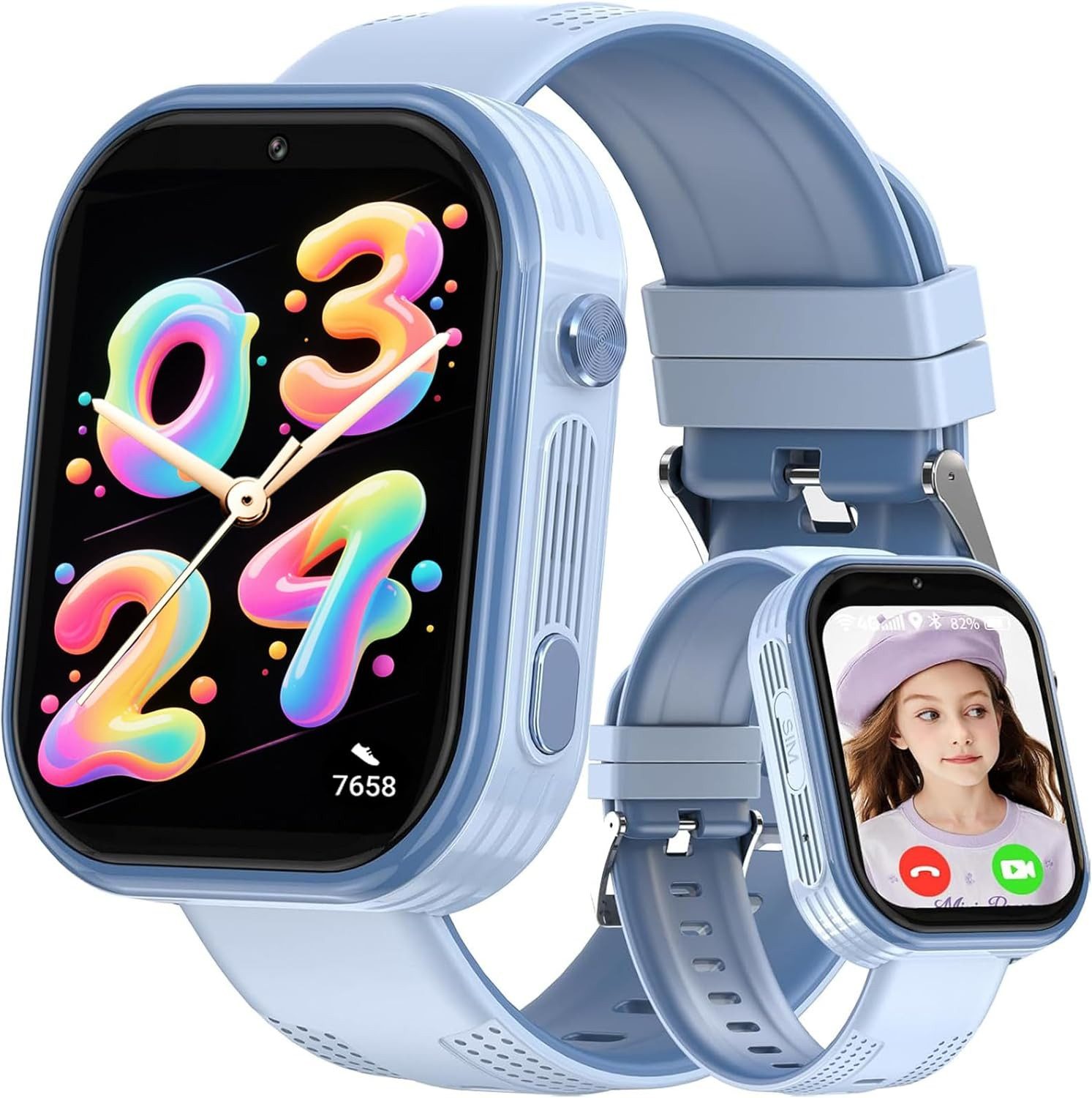 clleylise Smartwatch (2,5 cm, sim-karte), KINDER SMARTWATCH MIT 4G