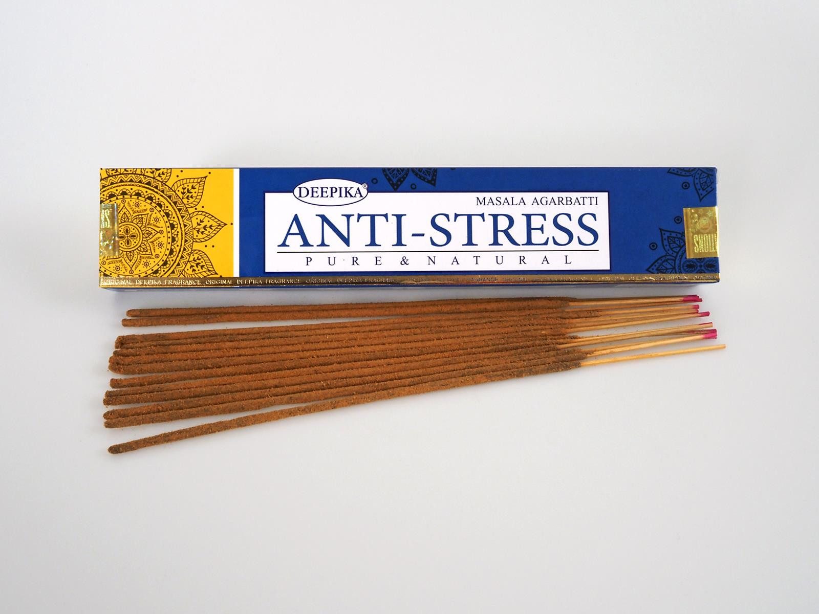 Hathi Räucherstäbchen ANTI STRESS Räucherstäbchen 15 g, DEEPIKA Pure & Natural Masala