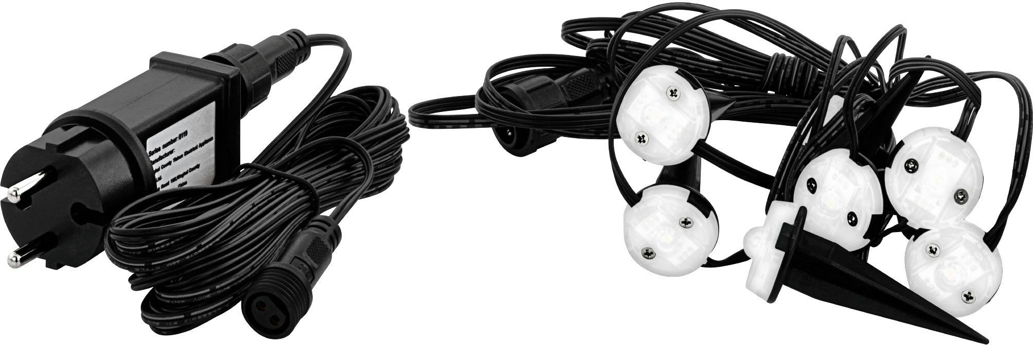 EGLO LED-Lichterkette - aus - Kunststoff Stehleuchte 6-flammig, transparent SPINETOLI 6X0,4W 2, Warmweiß in
