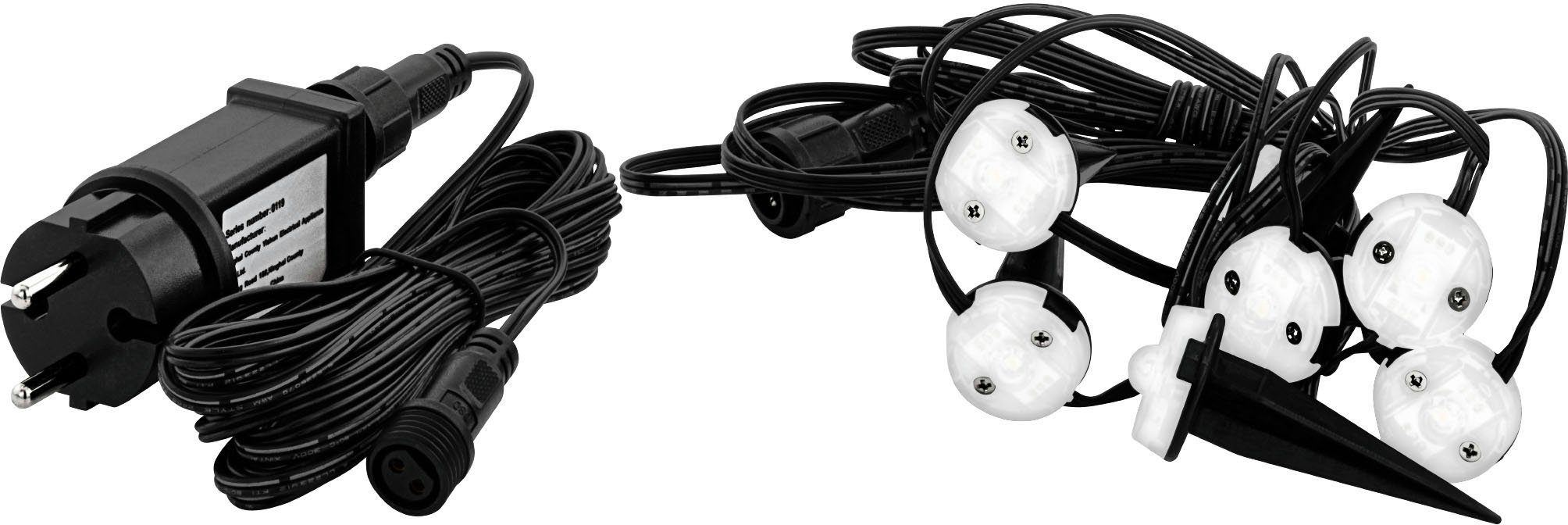 EGLO LED-Lichterkette SPINETOLI 2, 6-flammig, Stehleuchte in transparent aus Kunststoff - 6X0,4W - Warmweiß