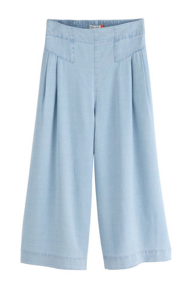 Next Weite Jeans Leichte, verkürzte Lyocell-Jeans mit weitem Bein (1-tlg)