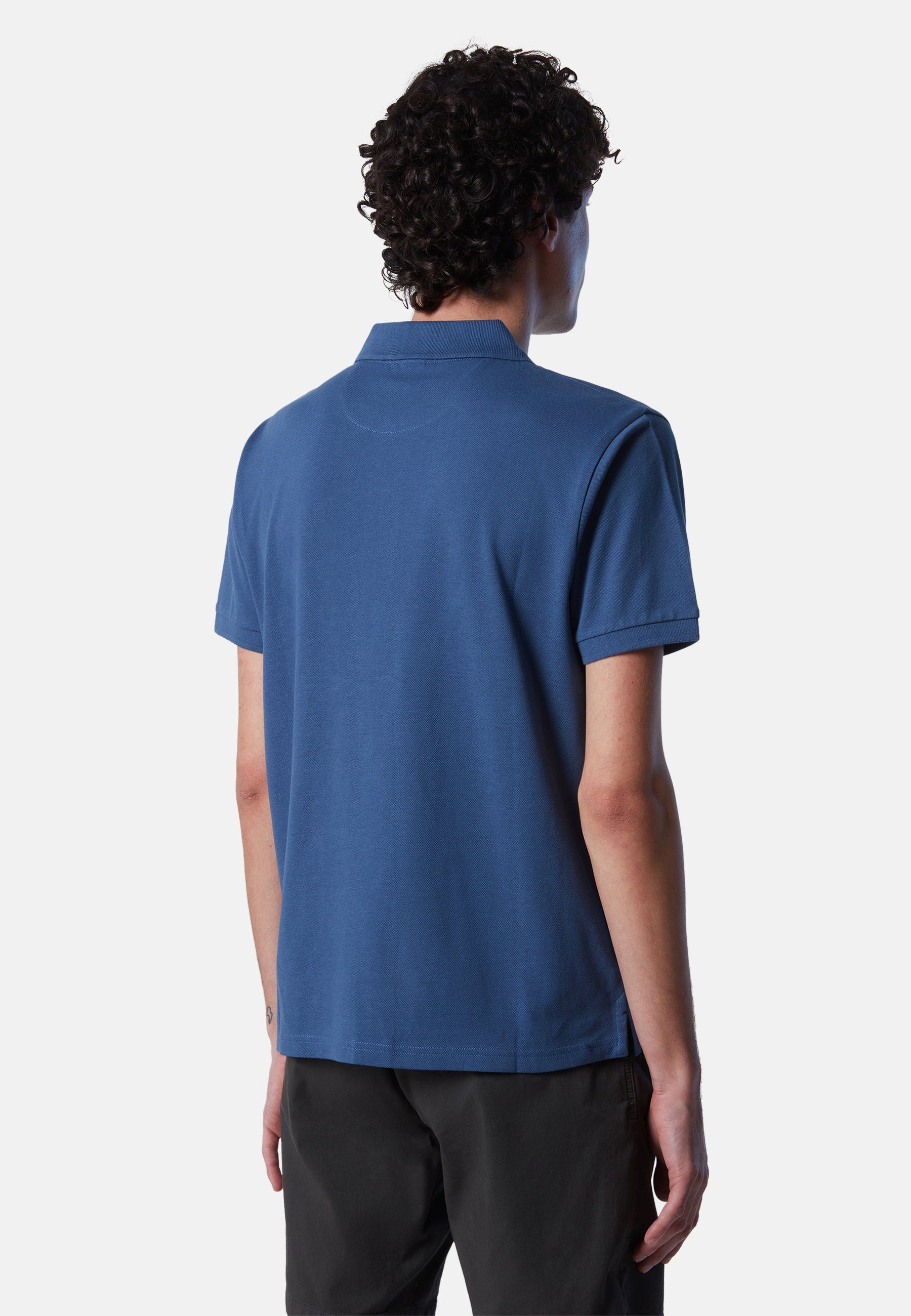 North klassischem Design mit Poloshirt Sails Poloshirt BLUE aus Bio-Baumwolle