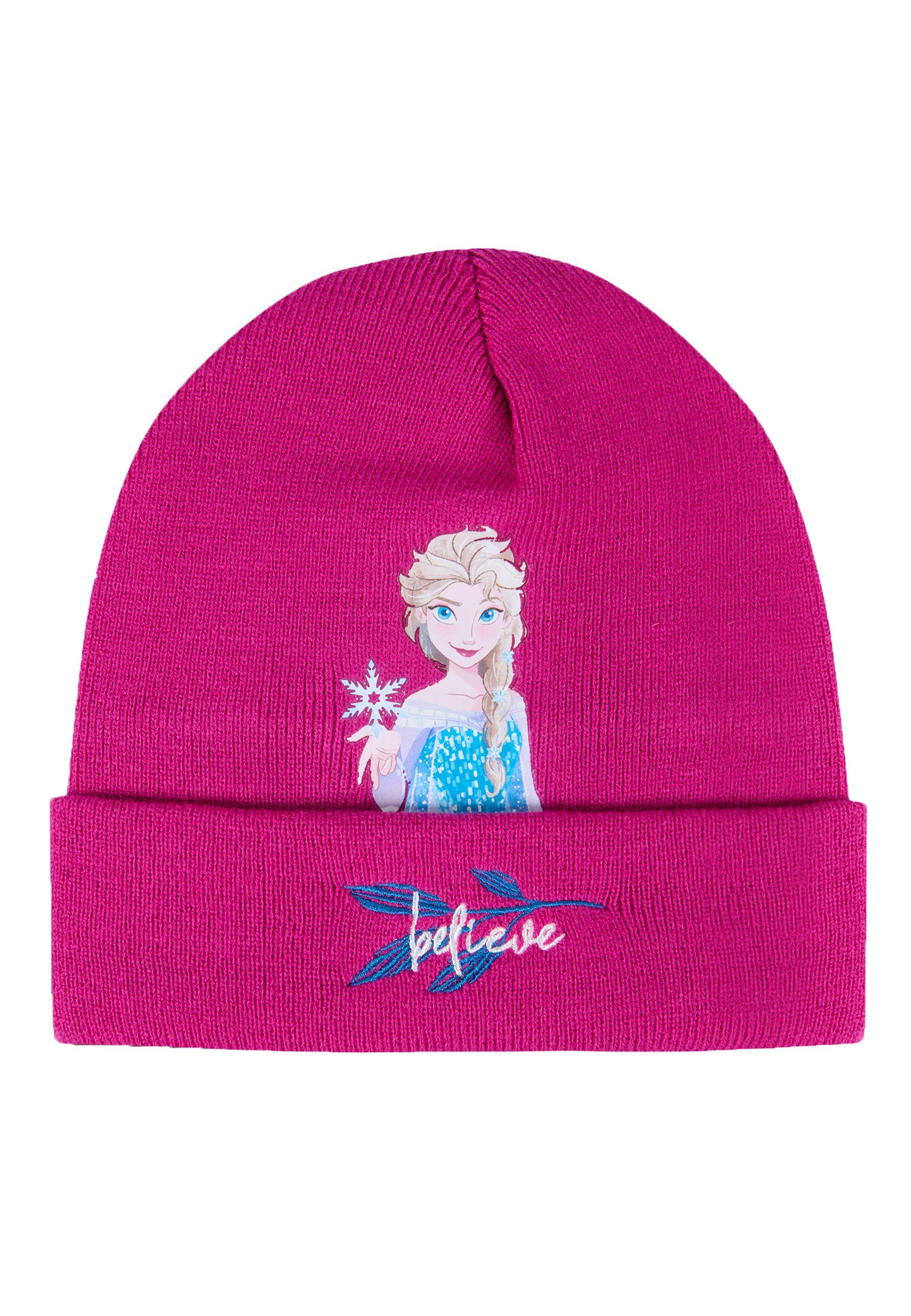 ONOMATO! Beanie Frozen Elsa Die - Eiskönigin Winter-Mütze Mädchen