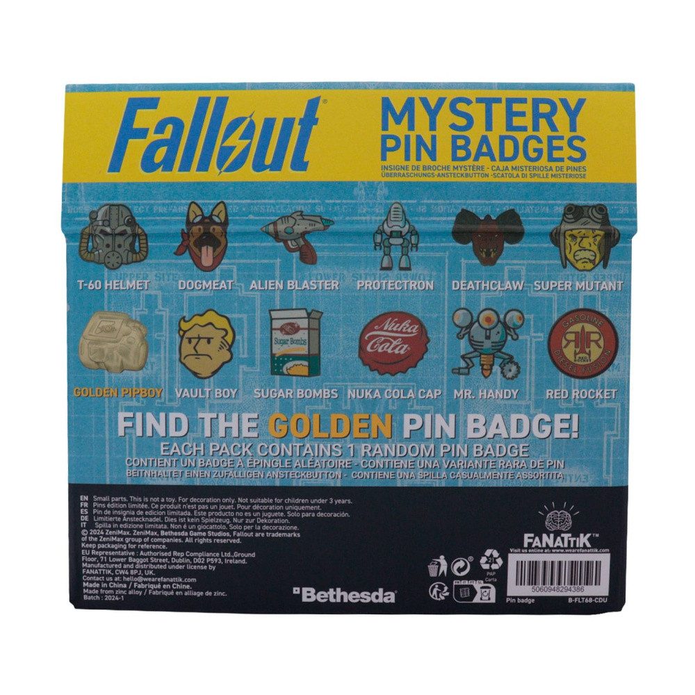 Fanattik Anstecknadel Fallout Ansteck-Pins Display Mystery Pin Badge (12)