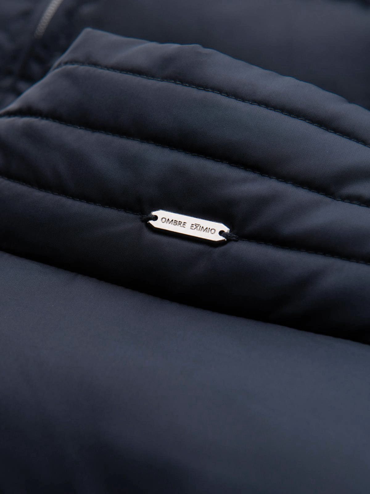 OMBRE Steppjacke Gesteppte Herrenjacke mit Glanz und Stehkragen