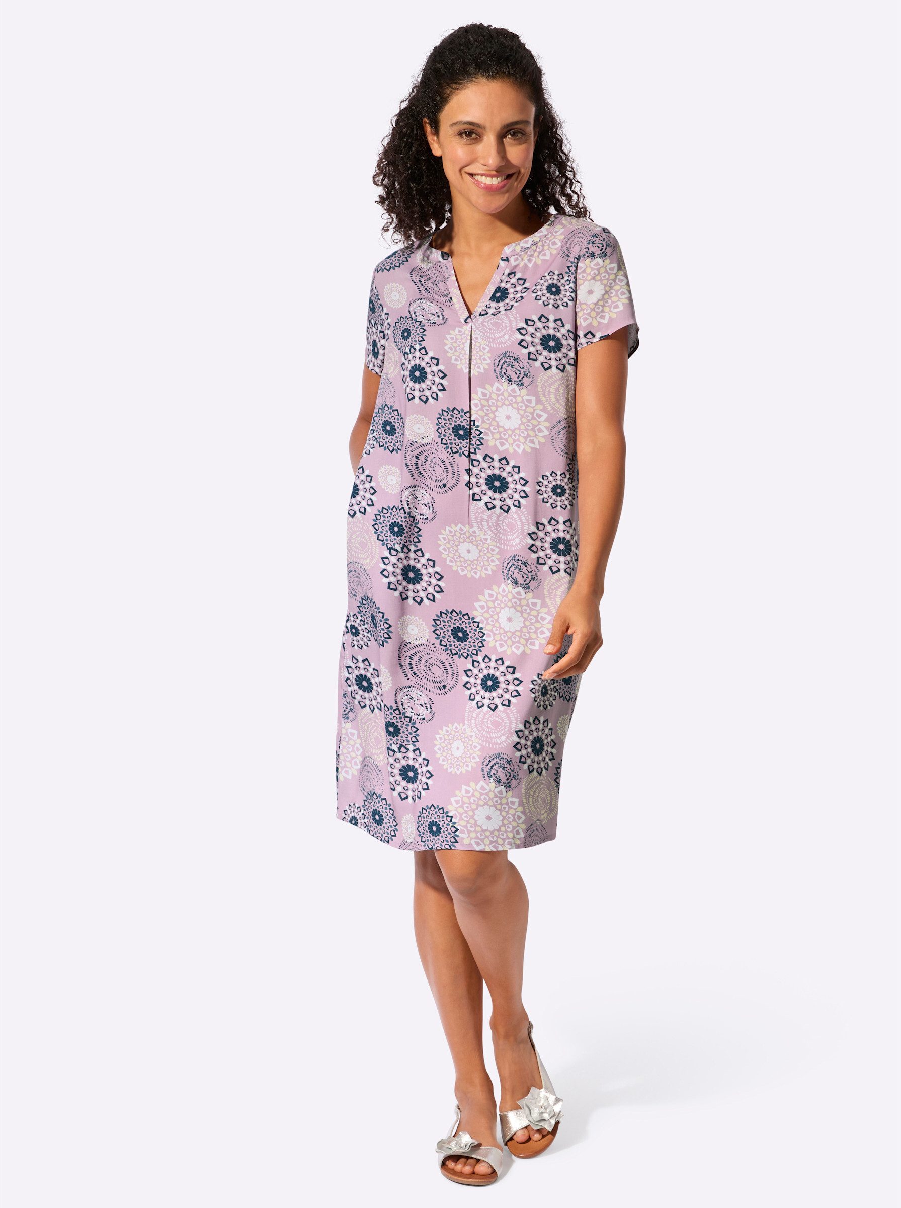 Witt Etuikleid Druck-Kleid Kurzarm
