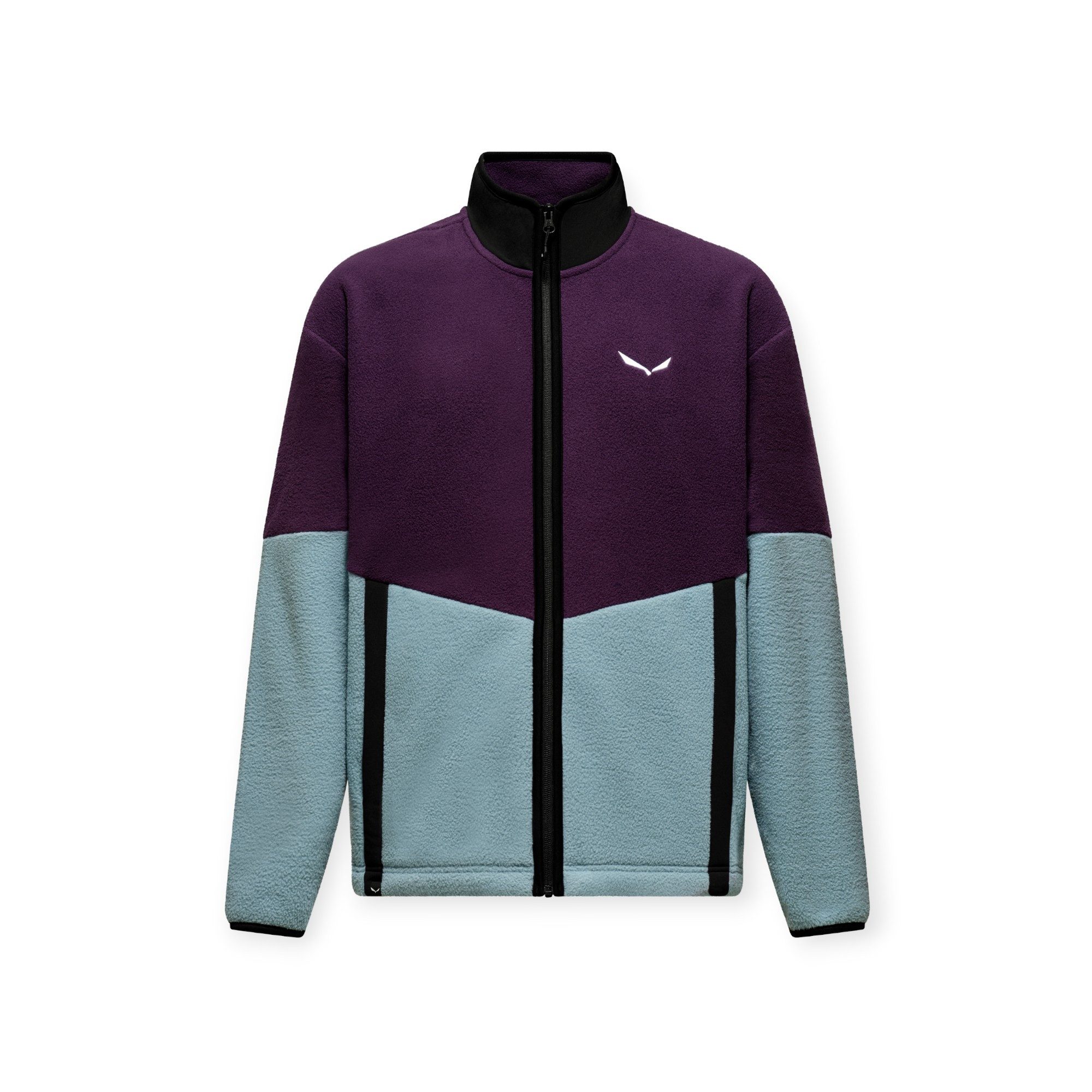 Salewa Fleecejacke Fanes Full-Zip (warm, Flauschige Textur) violett/hellblau Herren
