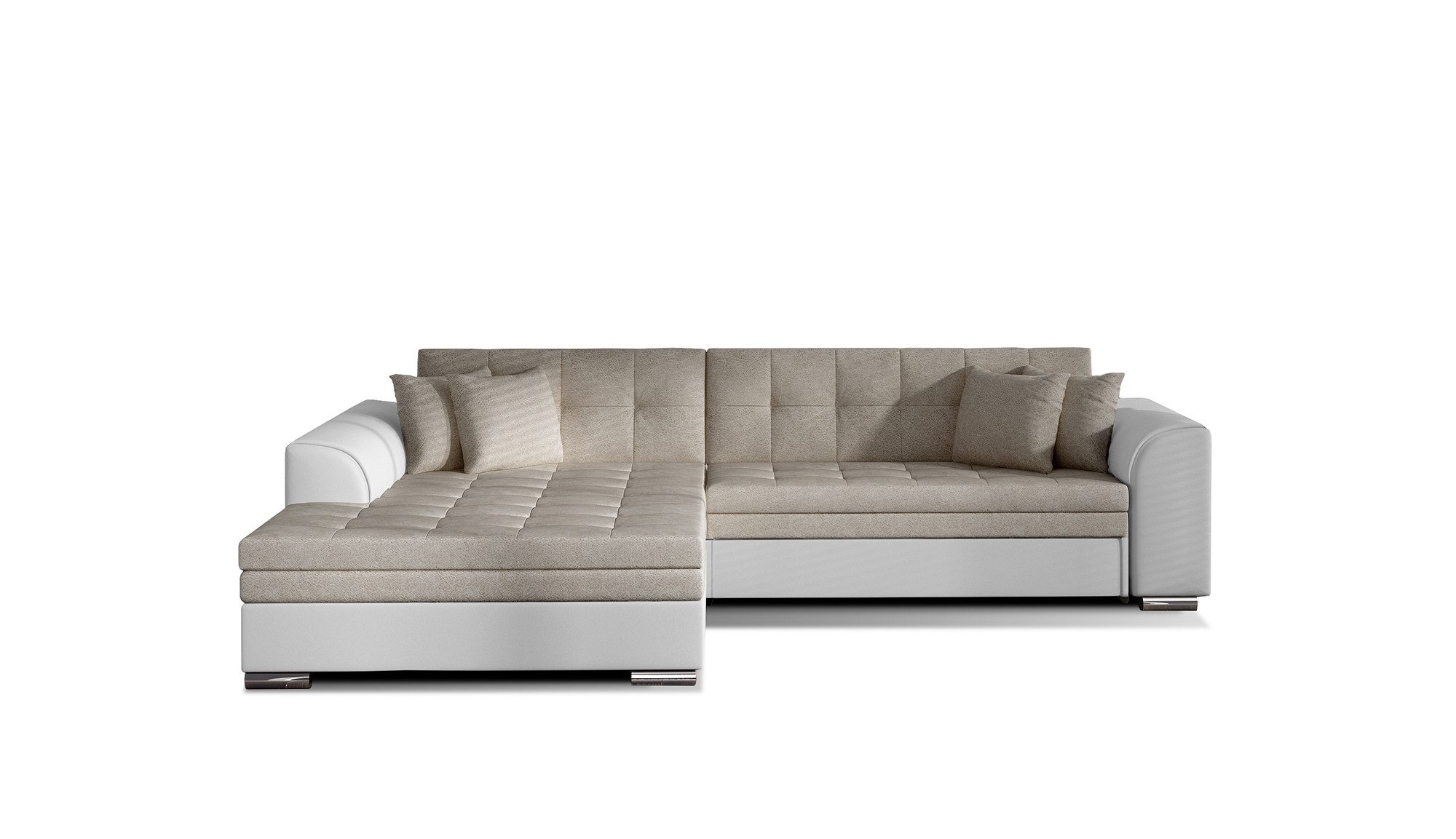 MF Design Ecksofa Ecksofa mit Schlaffunktion in Webstoff, Dolphin / false / Ja