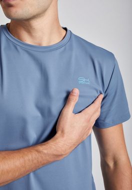 SPORTKIND Funktionsshirt Tennis T-Shirt Rundhals Herren & Jungen grau blau