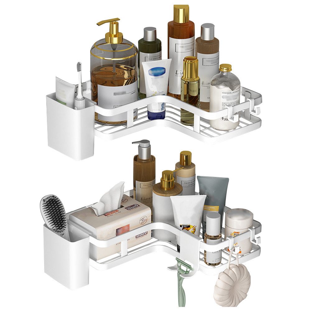 NUODWELL Duschkorb 2 Stück Duschablage Ohne Bohren, Badezimmer Organizer, E günstig online kaufen