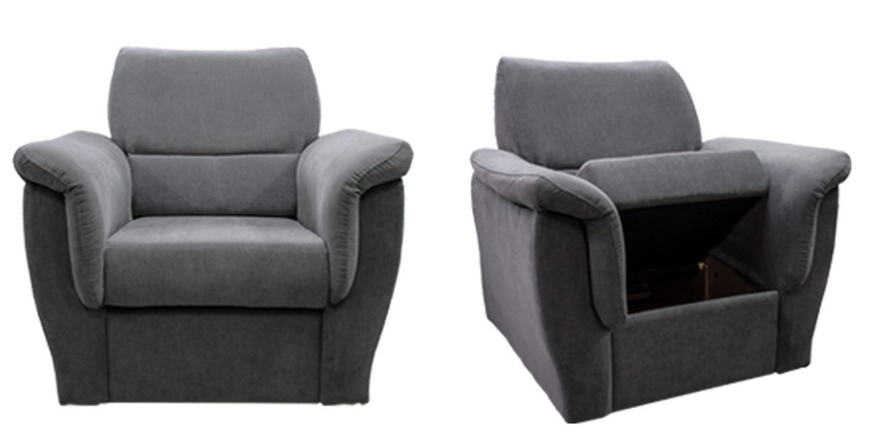 Neu Couch Moderner Sofa Sessel, Designer Sessel JVmoebel 1 Sitzer Polster Sofas Textil Fernseh