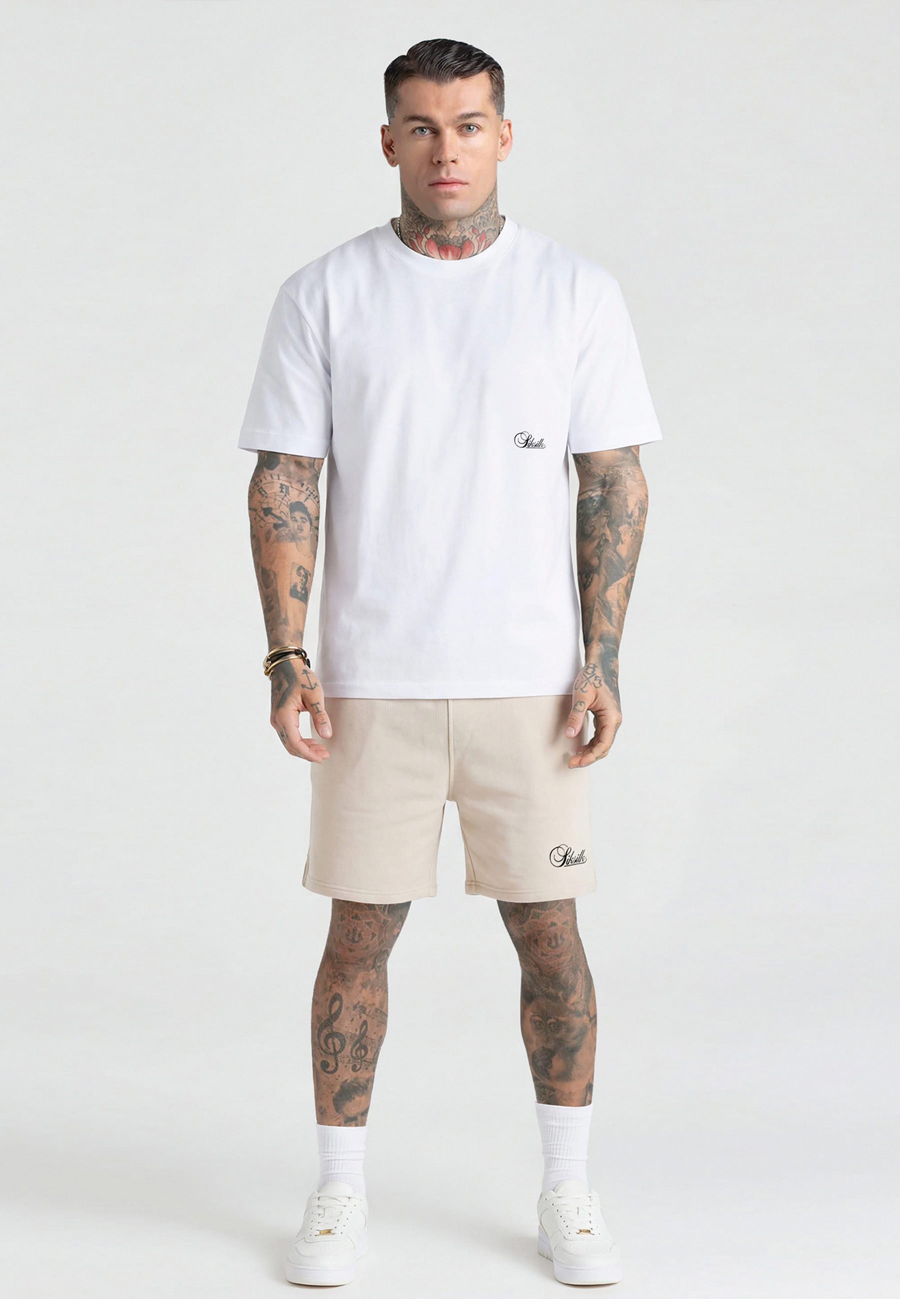 Siksilk Shorts SikSilk Herren Ecru Essentials Shorts