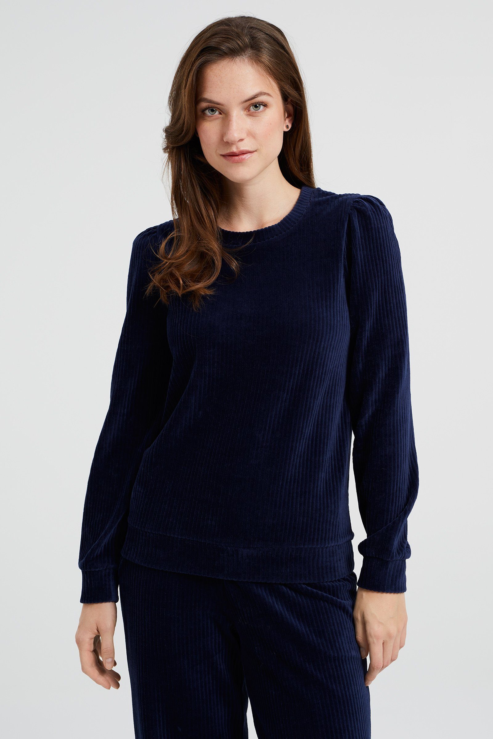 Sweatshirt Fashion (1-tlg) Schwarz WE