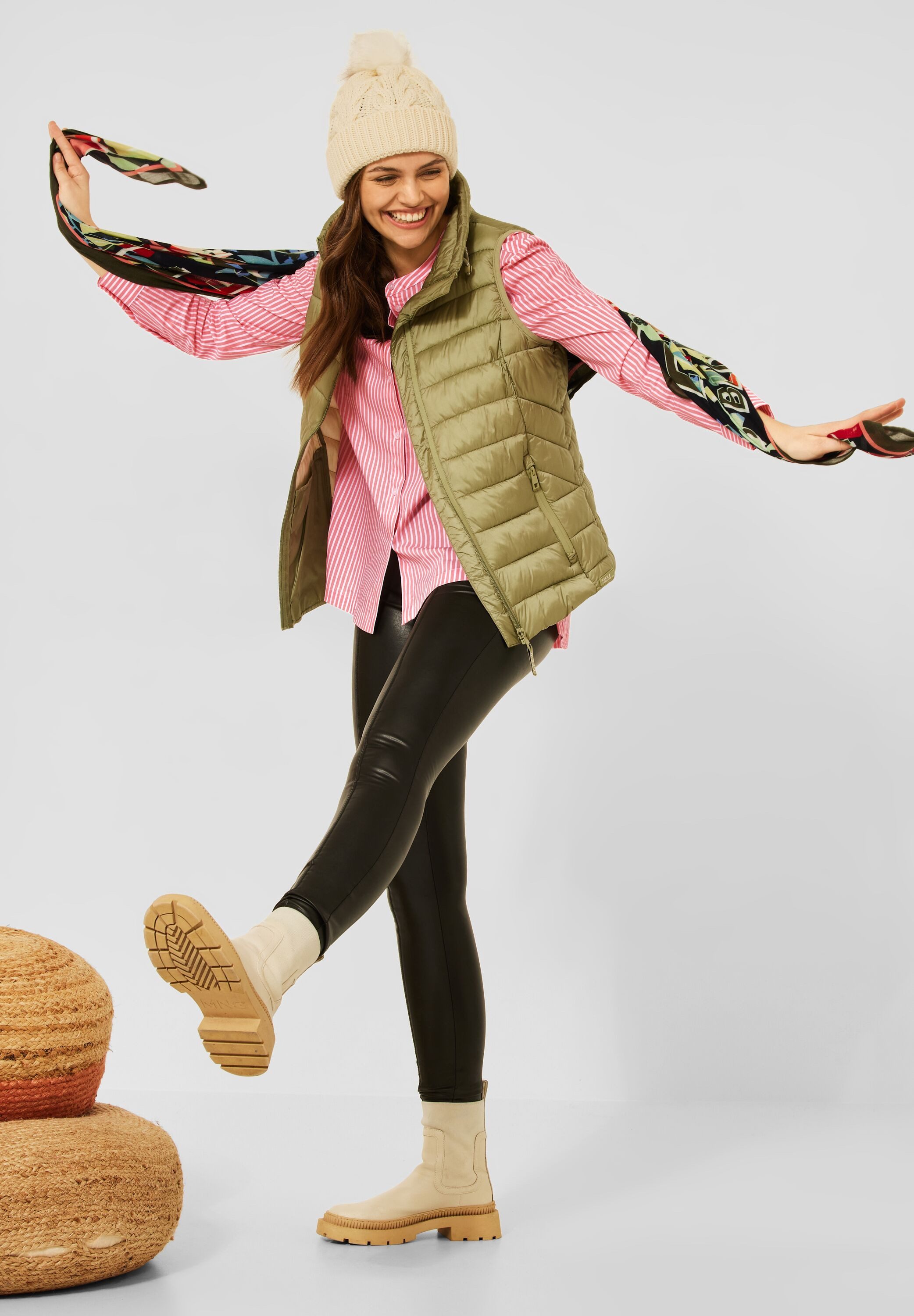 CECIL Langarmbluse Bluse mit Streifenmuster