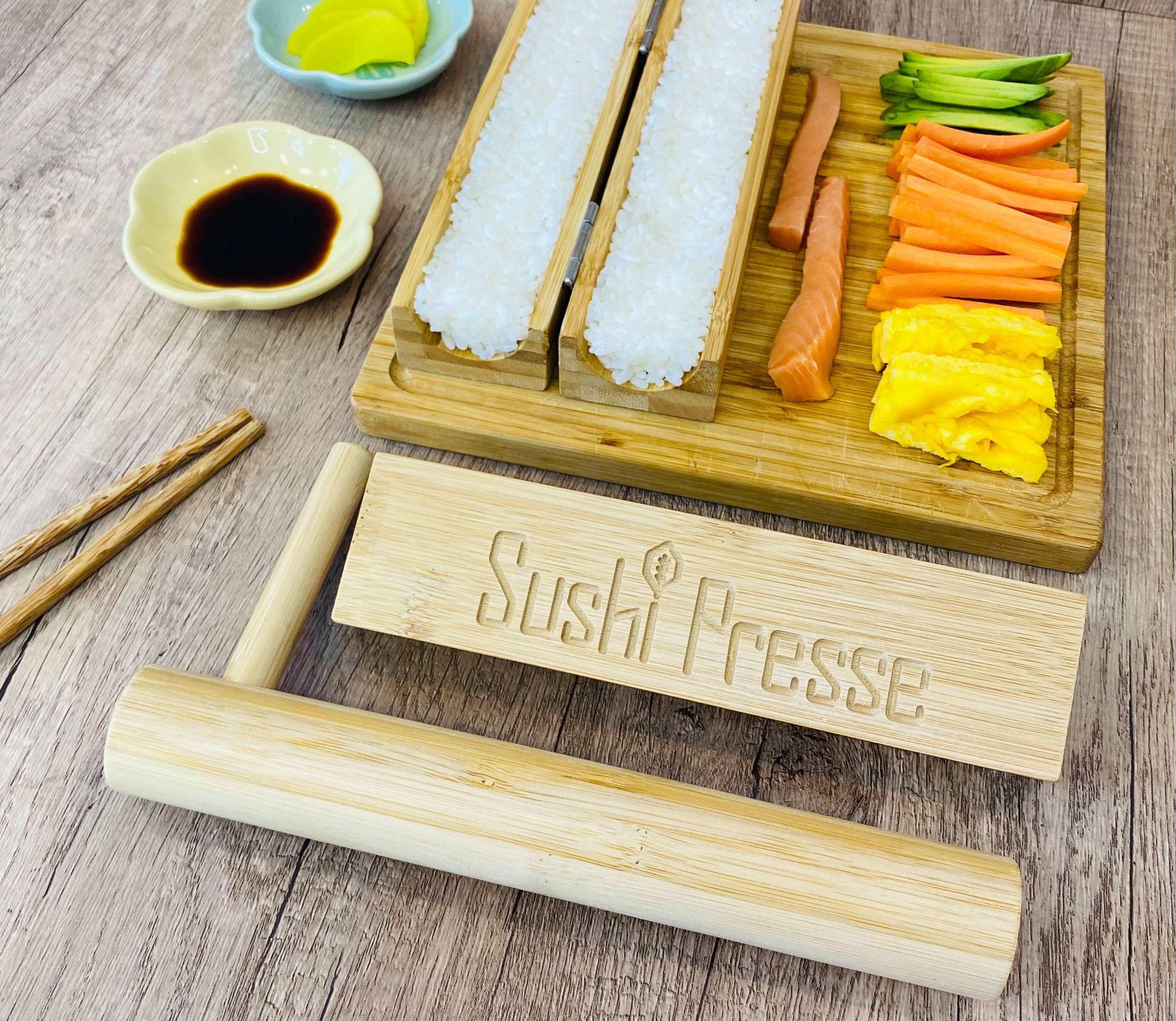 Öko-Freundlich Maker DIY Sushi Susable & Roller, Bambus Maki - Sushi-Roller Nigiri Kit