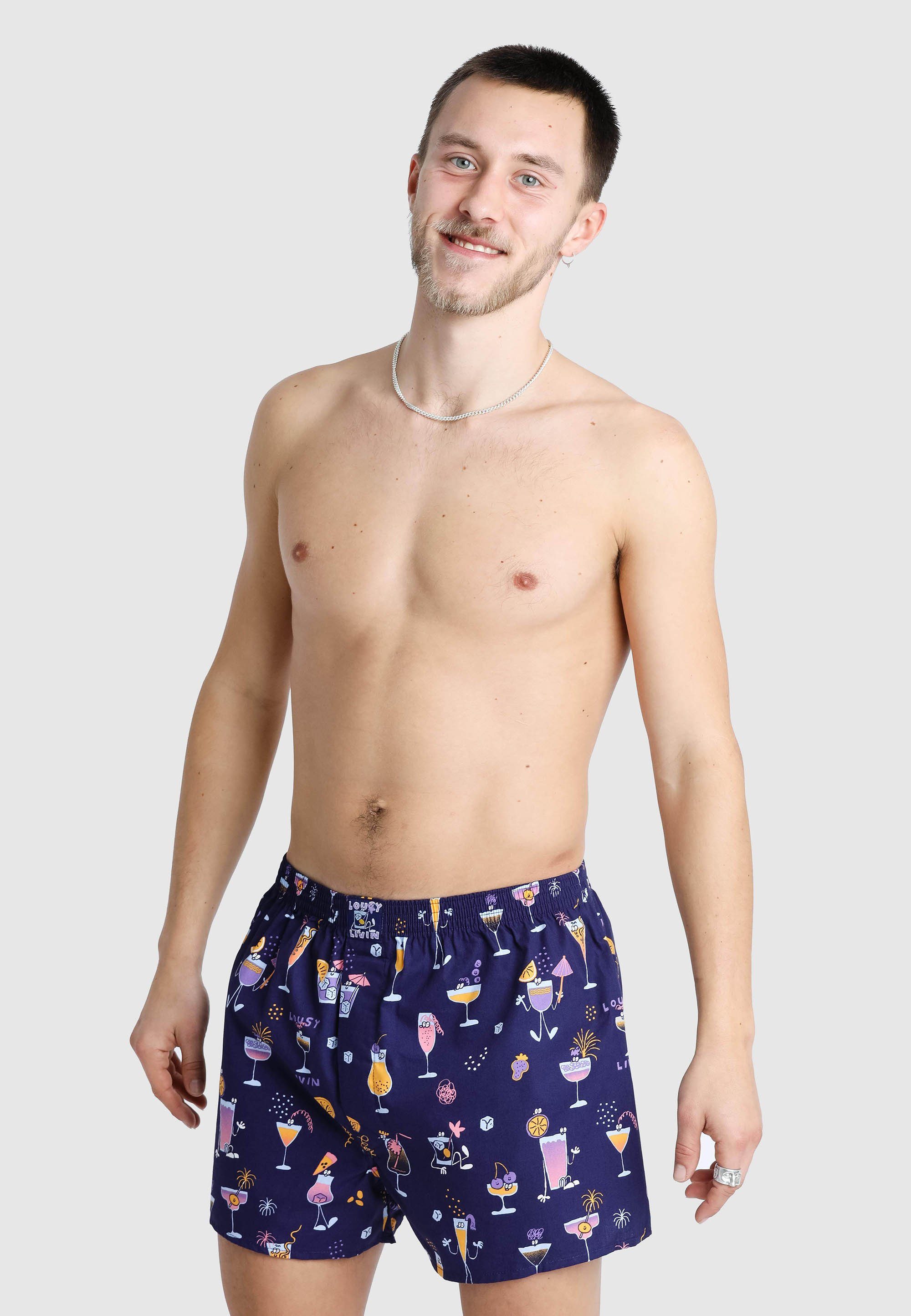 Lousy Livin Boxershorts Coconut & Cocktails mit buntem Allover-Print