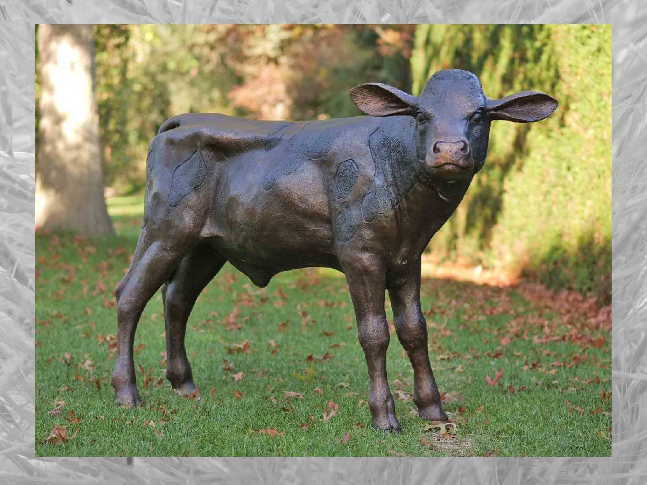 IDYL Gartenfigur IDYL Bronze-Skulptur Kalb, Bronze