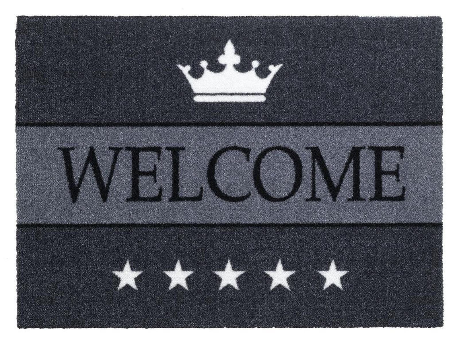 MD Entree Fußmatte Walk&Wash Teppichmatte Eingangsmatte, rechteckig, Höhe: 8 mm, bei 30° waschbar, anti-rutsch, 67 x 80 cm, 5 Star, grau