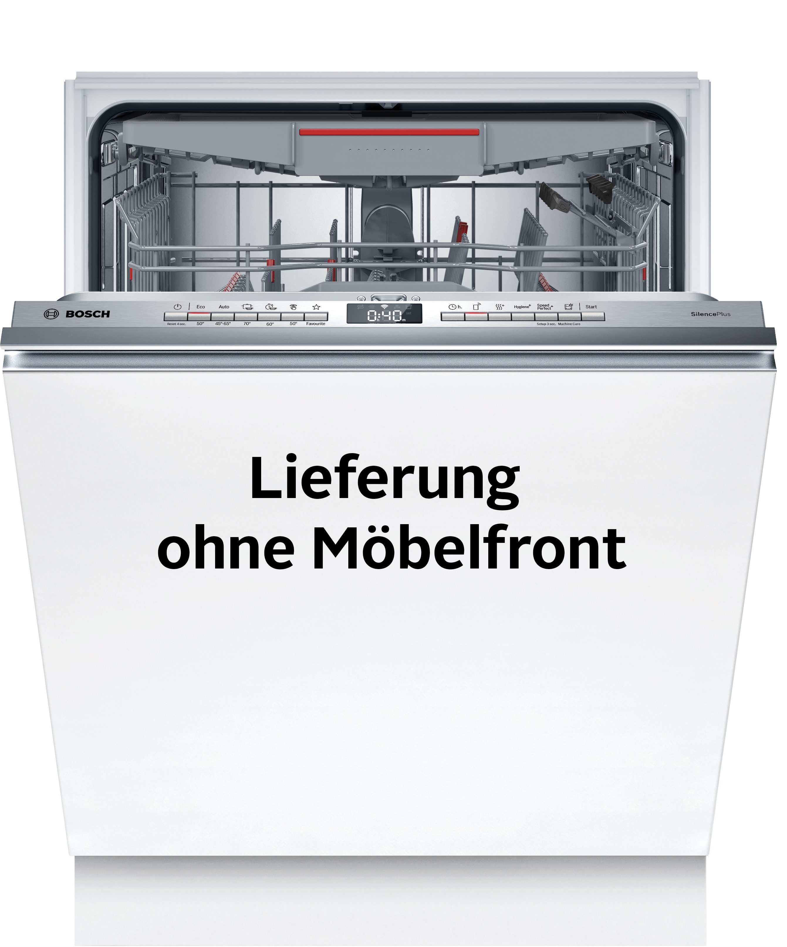BOSCH vollintegrierbarer Geschirrspüler Serie 4 SMV4ECX32E, 14 Maßgedecke, Automatische Türöffnung gegen Kondenswasser & flexible Max Flex Körbe