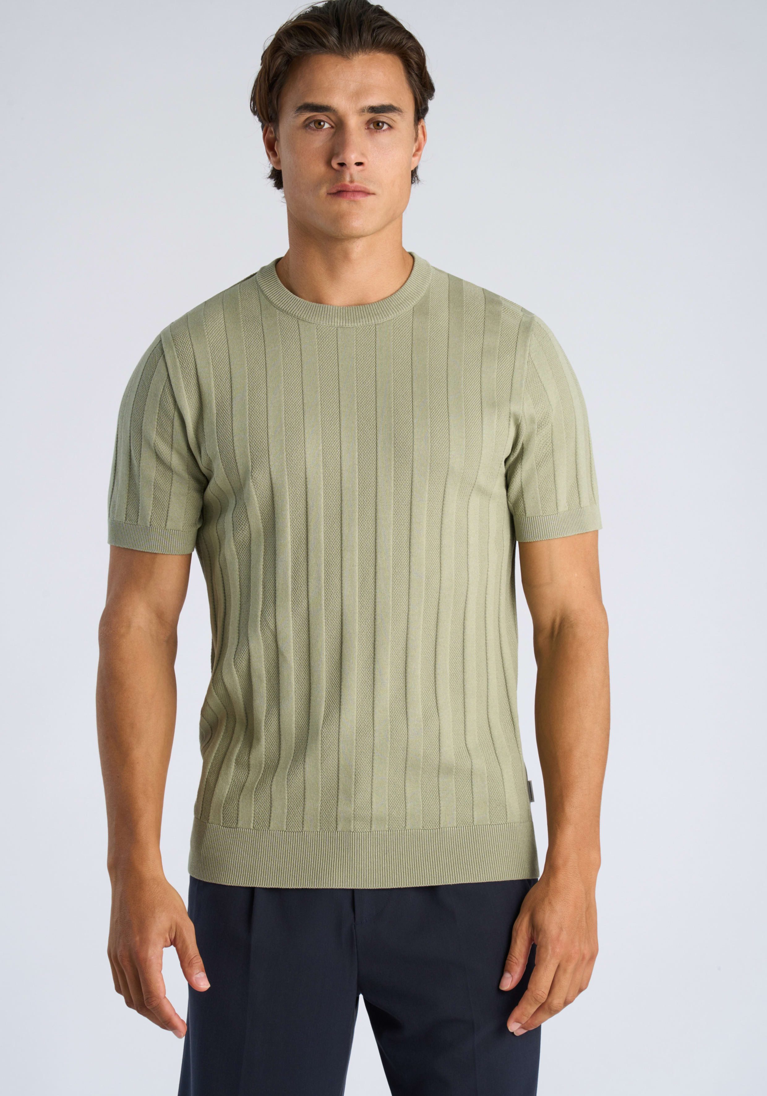 LINDBERGH Kurzarmpullover mit Struktur-Muster