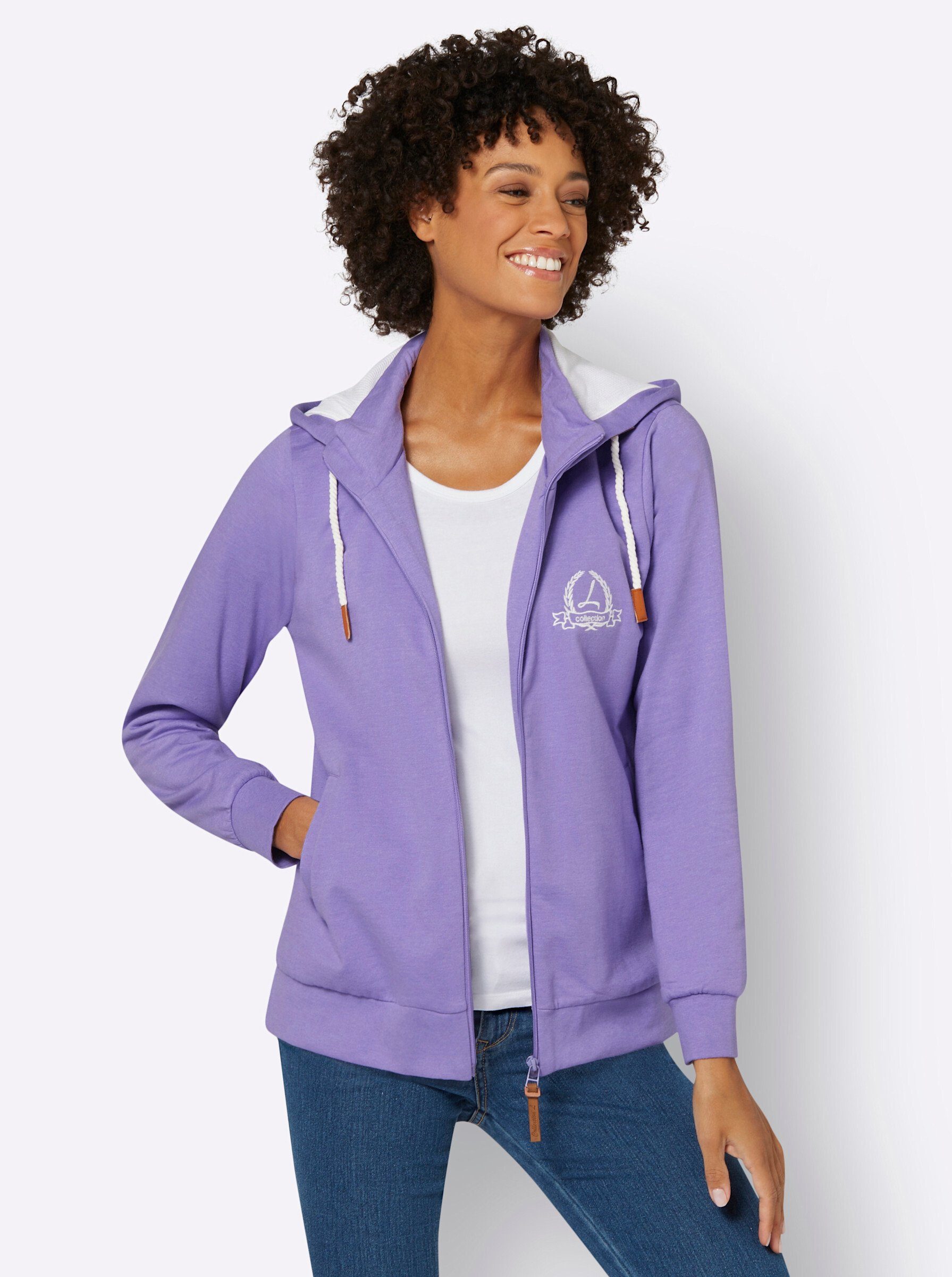 Shirtjacke Sweatjacke Langarm