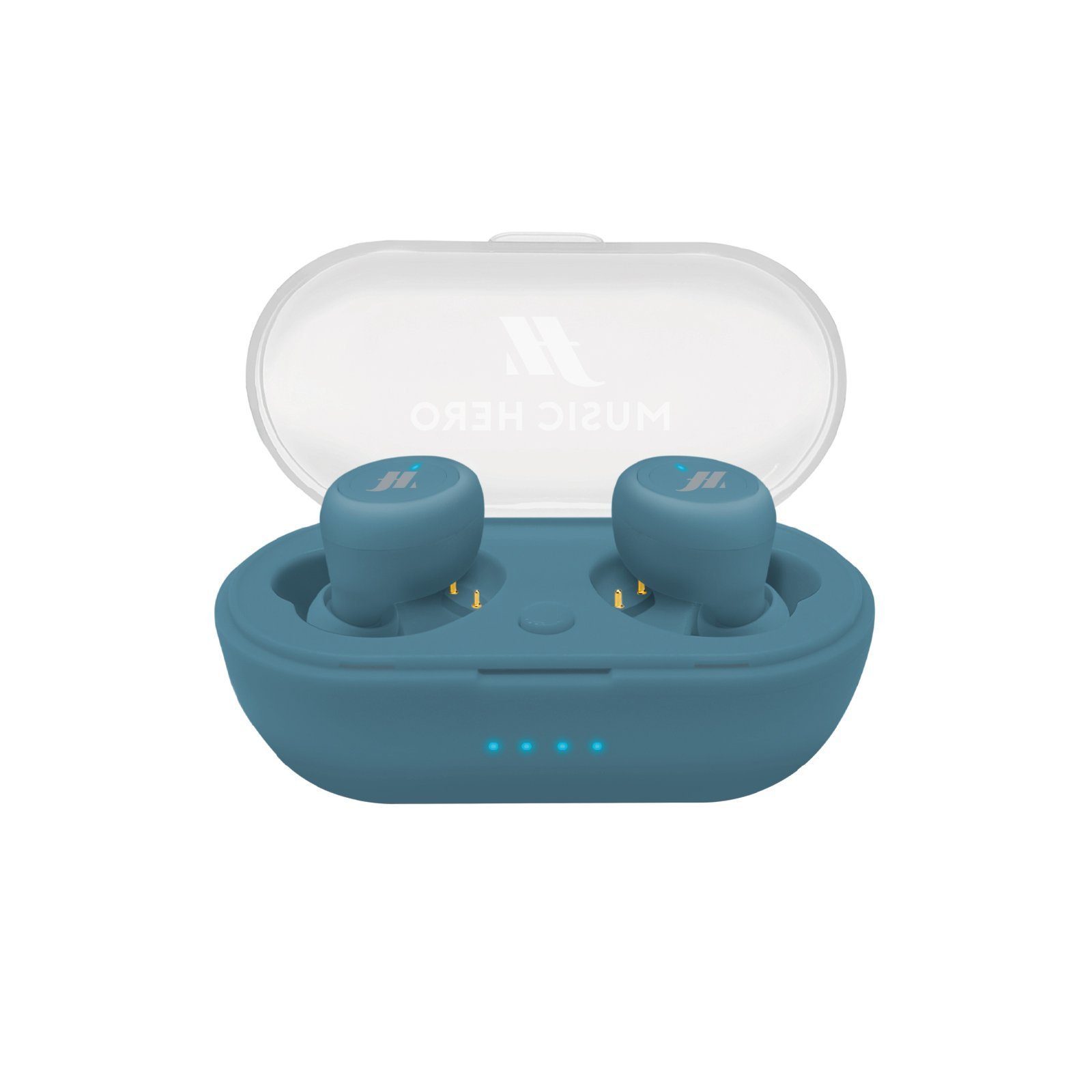 Wireless in Ear Kopfhörer mit Ladestation SBS Bluetooth Kopfhörer blau 