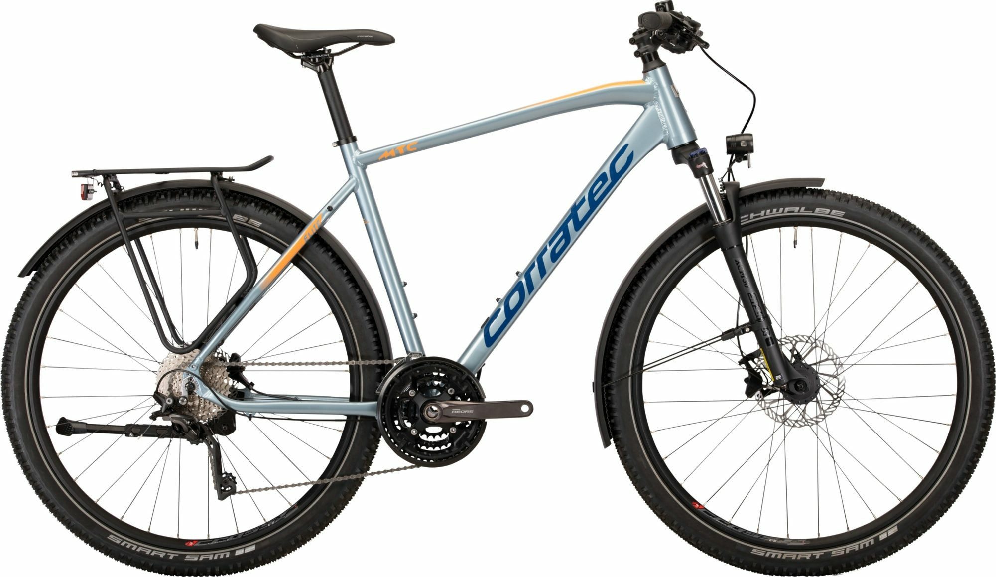 corratec ATB ATB MTC Elite Gent Metallic Silver/Blue/Orange 28" Diamant, 20 Gang Shimano SHIMANO RD-T8000DEORE XT SGS 10-SPEED Schaltwerk