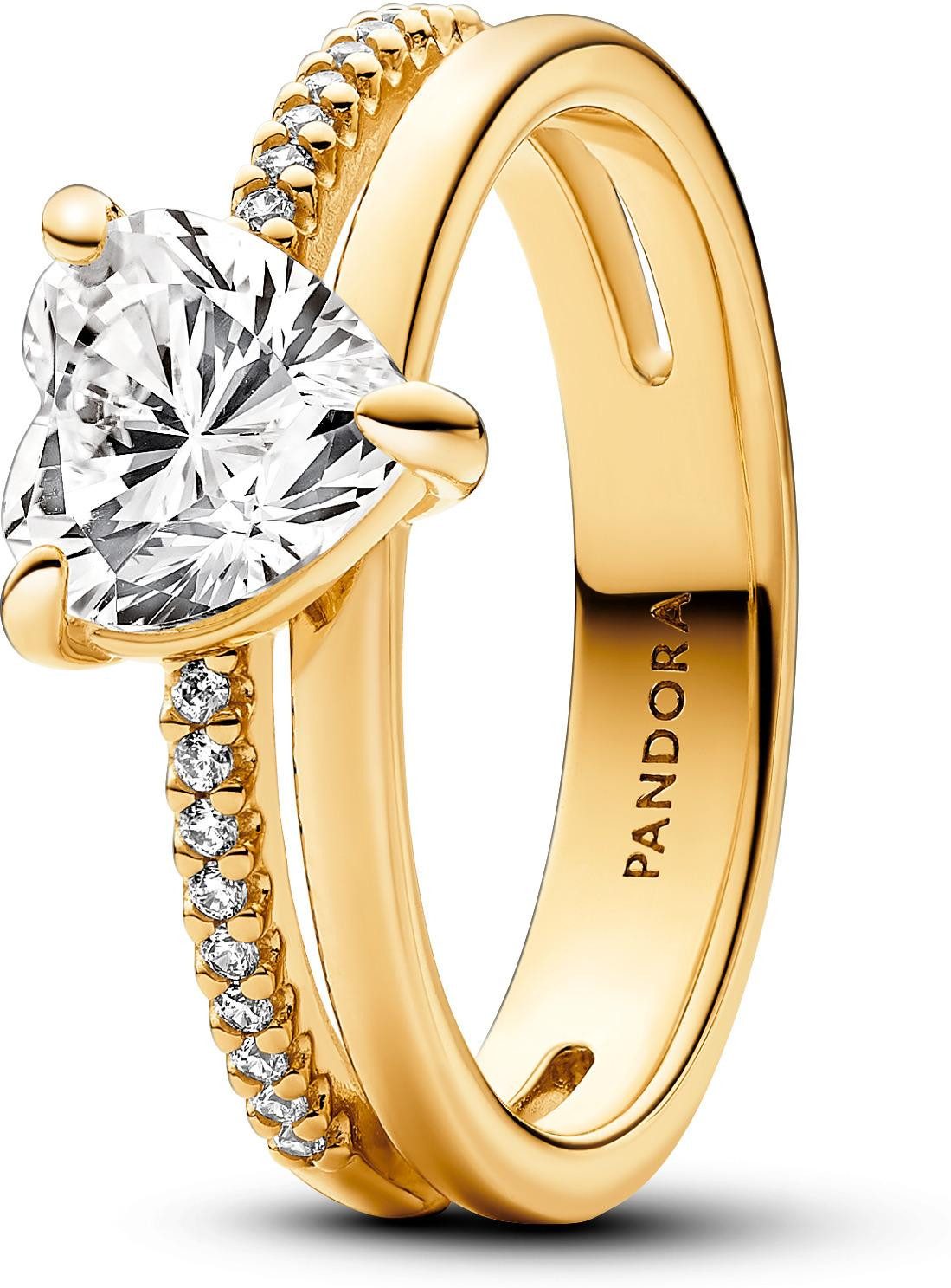 Pandora Fingerring Pandora Doppelband Herz Ring günstig online kaufen