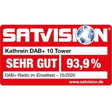 Kathrein DAB+ 10 tower DAB+/Internetradio, Bluetooth, WLAN, Batterie Digitalradio (DAB) (DAB)