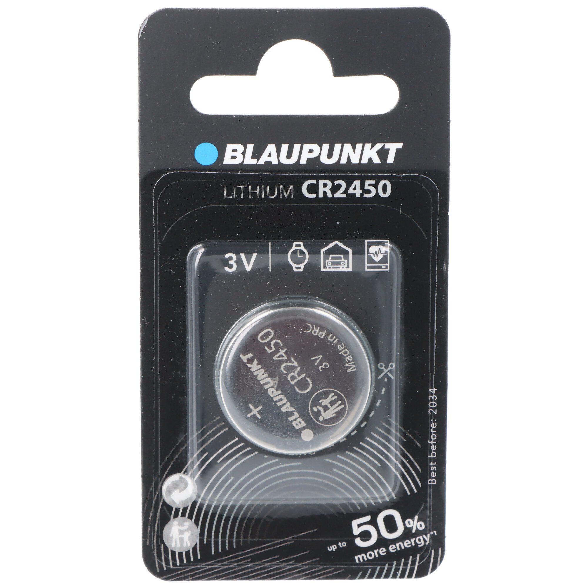 Blaupunkt Blaupunkt CR2450 Lithium Batterie 3V Batterie, (3,0 V)