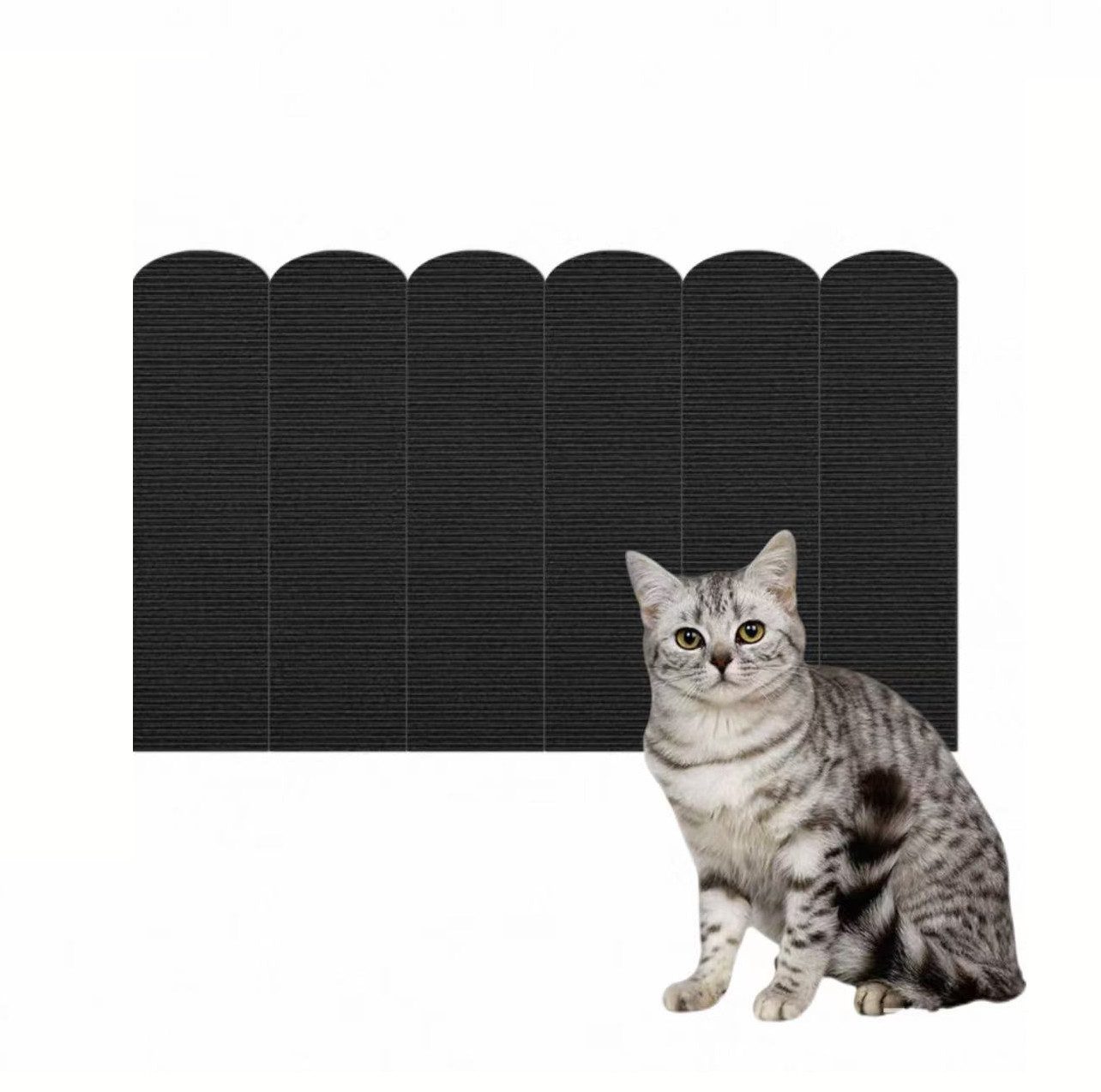 Agger Kratzbrett Wand-Kratzbrett für Katzen, Kratzschutz-Wandpaneel für Katzenpfoten, (8-tlg), Kletter-Kratzbrett für Katzen, selbstklebendes dekoratives Wandpaneel