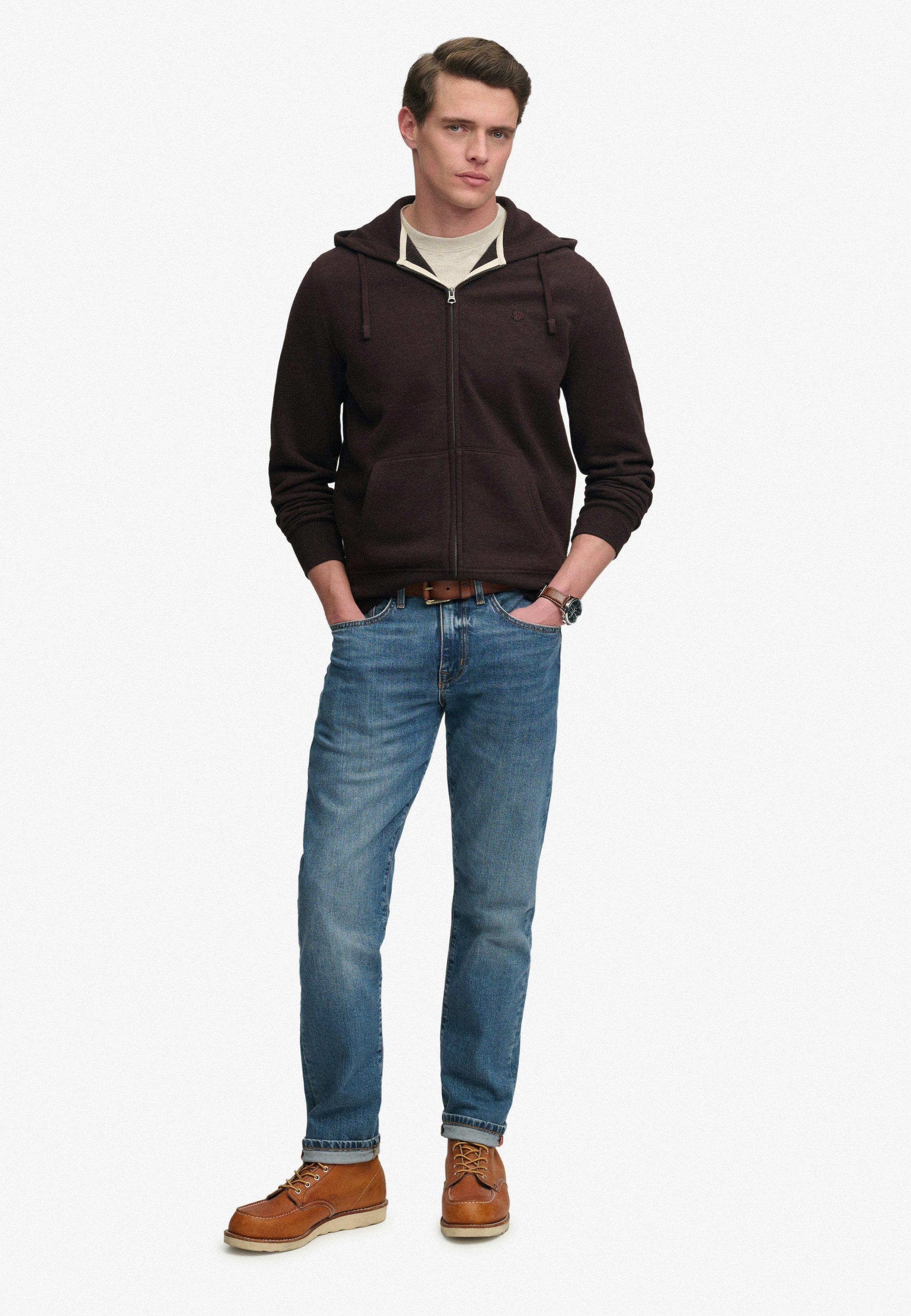 Superdry Kapuzensweatjacke ESSENTIAL SDCO LOGO ZIPHOOD Baumwollmischung, regular fit – Bild 5 von 5