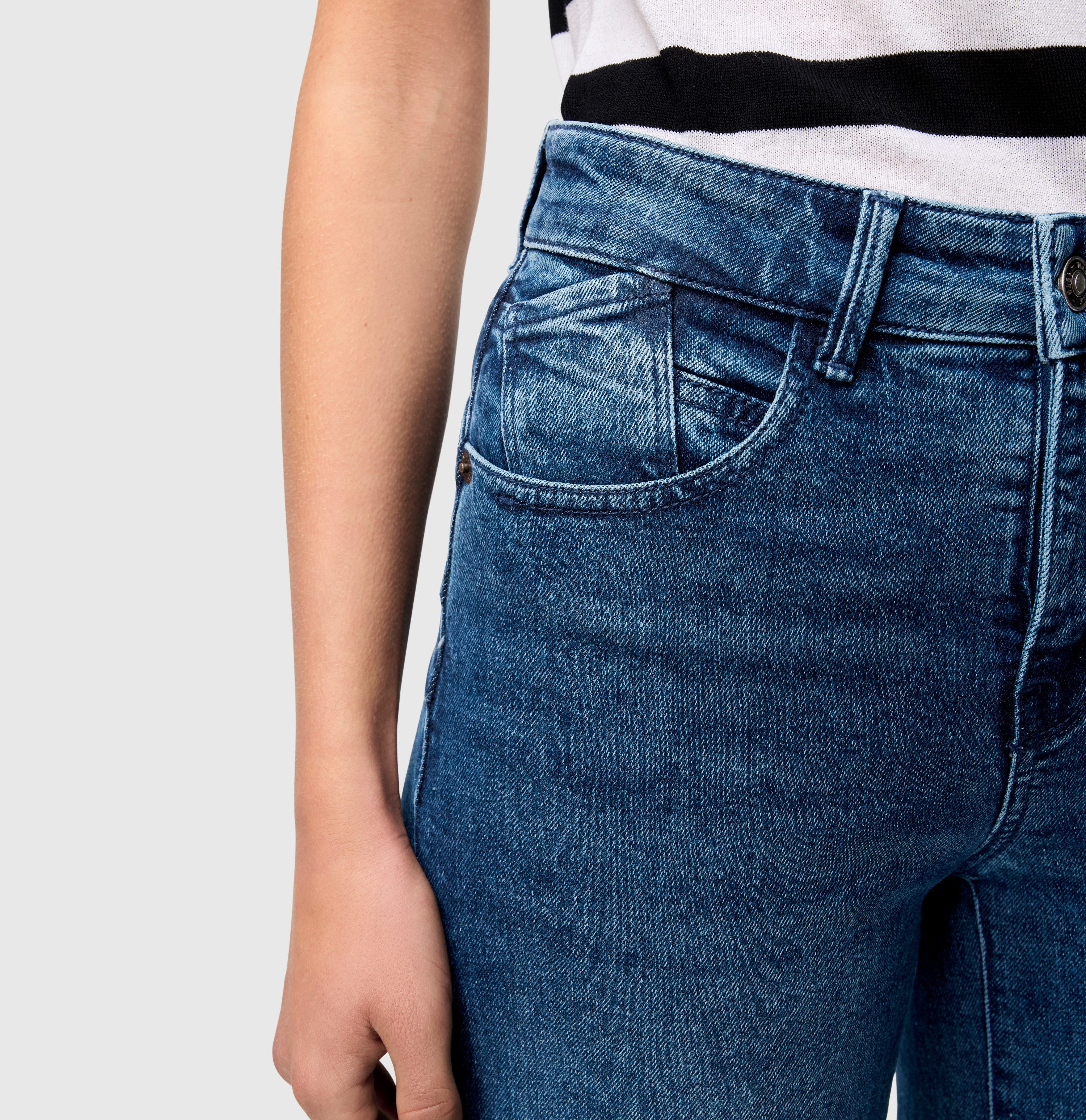 MAC Jerseyhose Shirt-Hose Palazzo Cropped