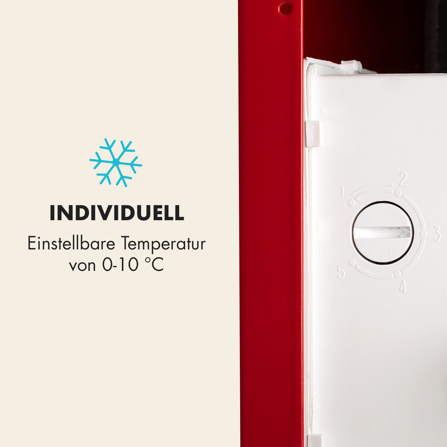 Klarstein Table Top Kühlschrank HEA13-PopLife46R 10032749, 50 cm hoch, 44 cm breit