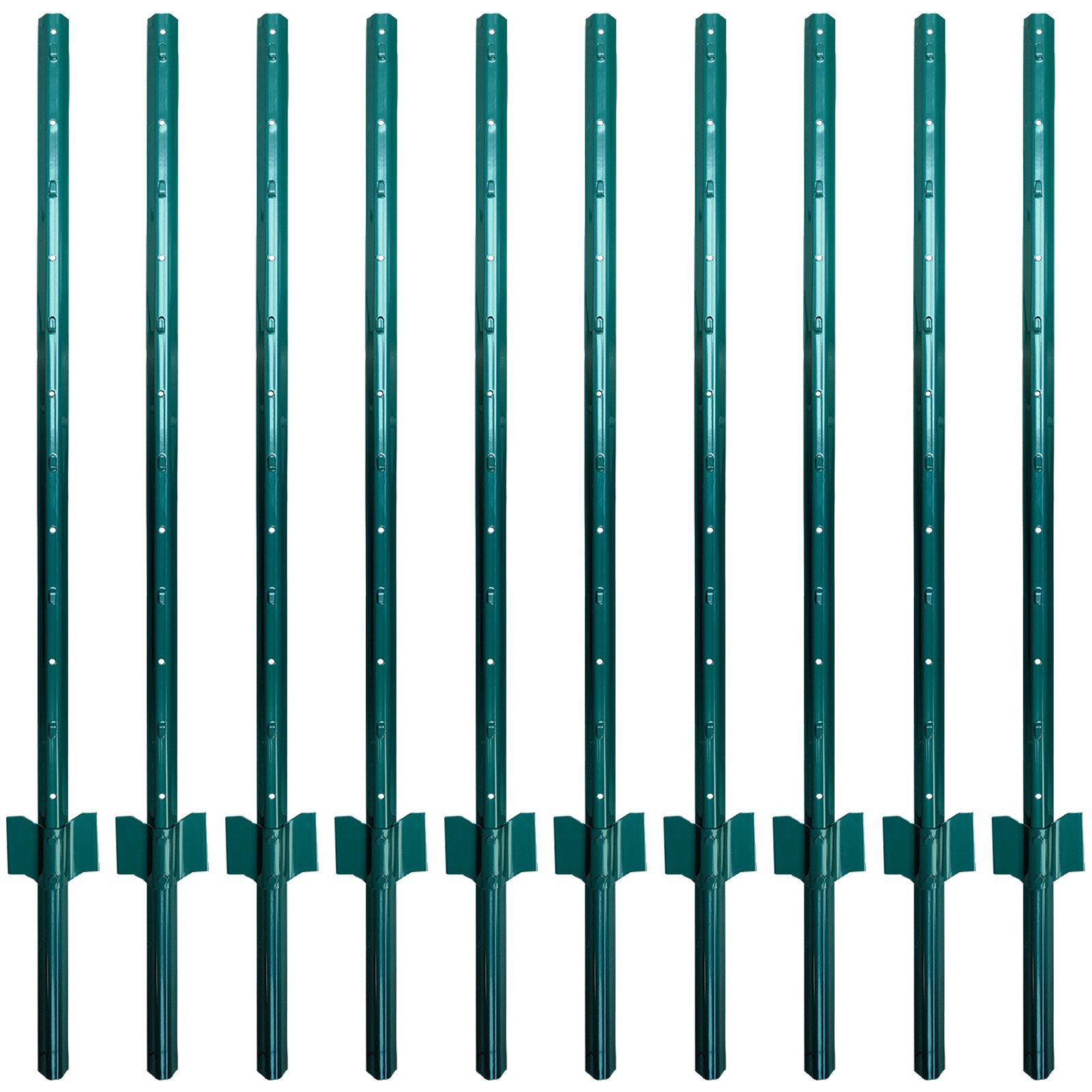 Thealyn U-Pfostenträger 10 Stück für Garten, Hühnerstall & Metall Zaunbau, 91cm, für dauerhafte Gartenzäune oder Tiergehege., Steckmontage, (10-St), Ohne Bohren oder Schweißen