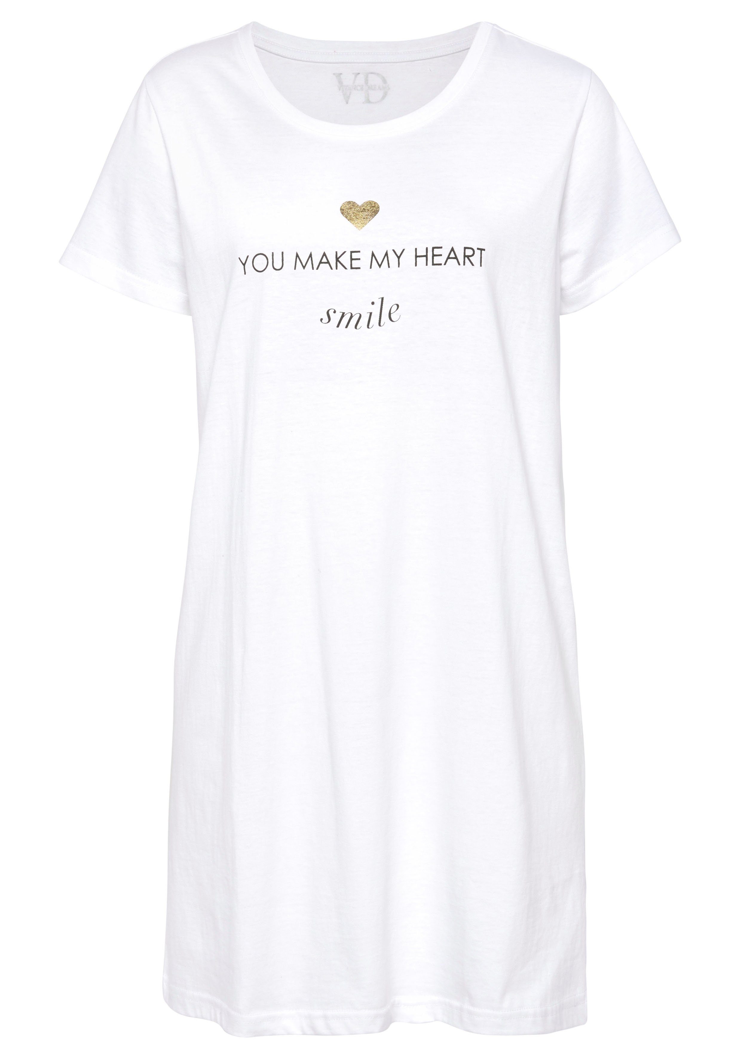Vivance Dreams Sleepshirt, mit Foliendruck günstig online kaufen
