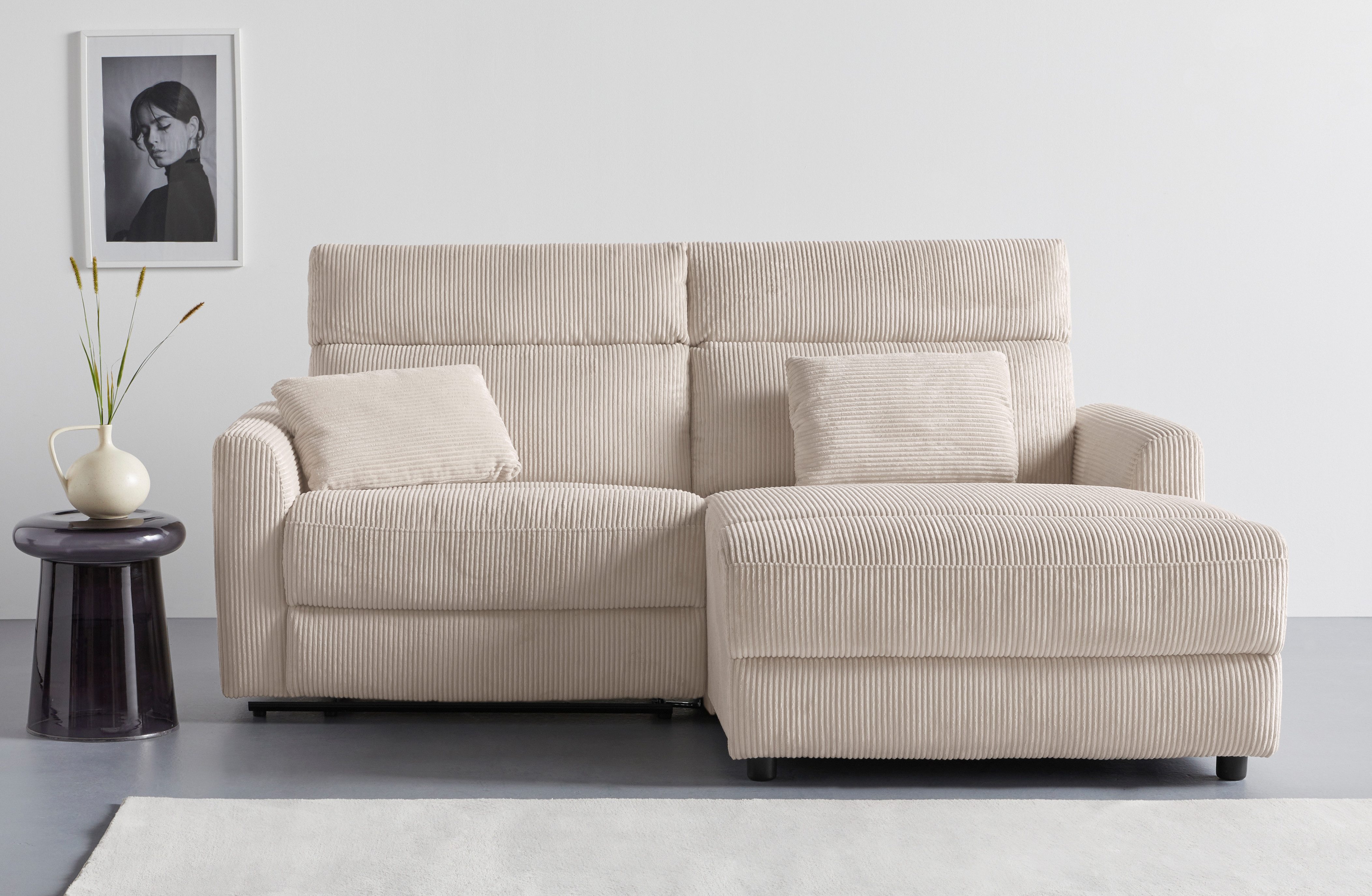 OTTO home Ecksofa JENNA, L-Form, 209cm, manuelle u. elektrische Funktion, m günstig online kaufen