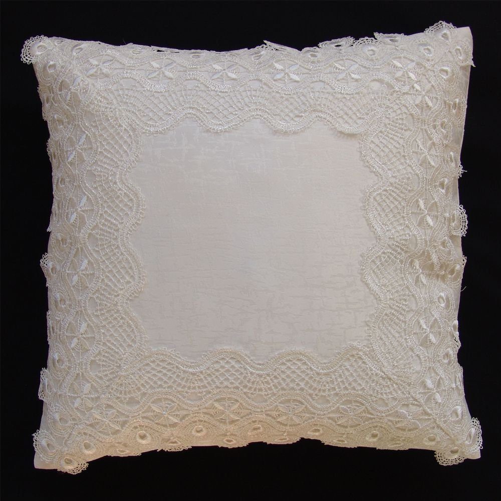 Kissenbezüge Kissenhülle Landhaus Spitze 40x40 cm, matches21 HOME & HOBBY (1 Stück)