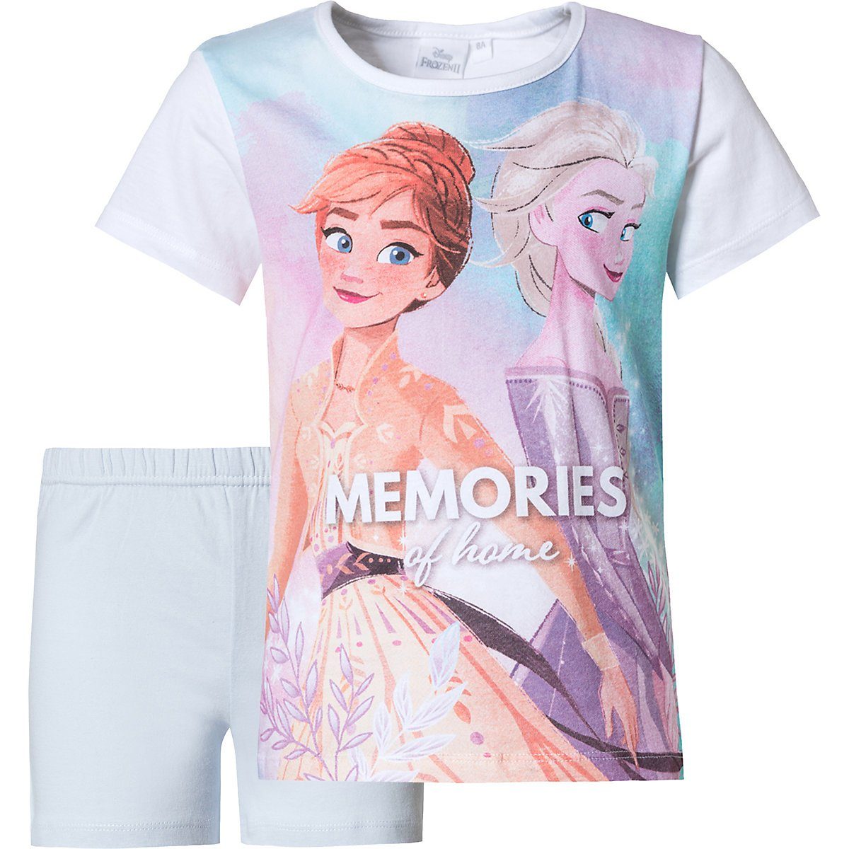 kurzer Zweiteiler Anna & Elsa Disney Frozen Die Eiskönigin Mädchen Pyjama 