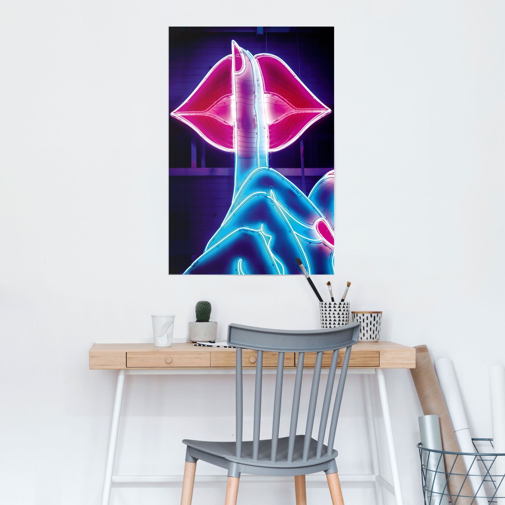 Reinders! Poster »Neon Lips«, (1 Stück)-HomeTrends