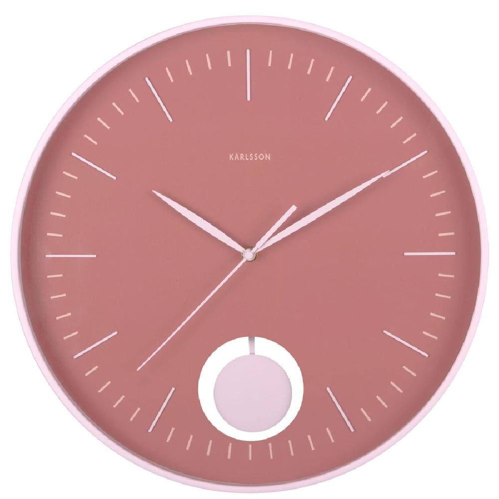 Karlsson Uhr Wanduhr Grato Pendulum Pink