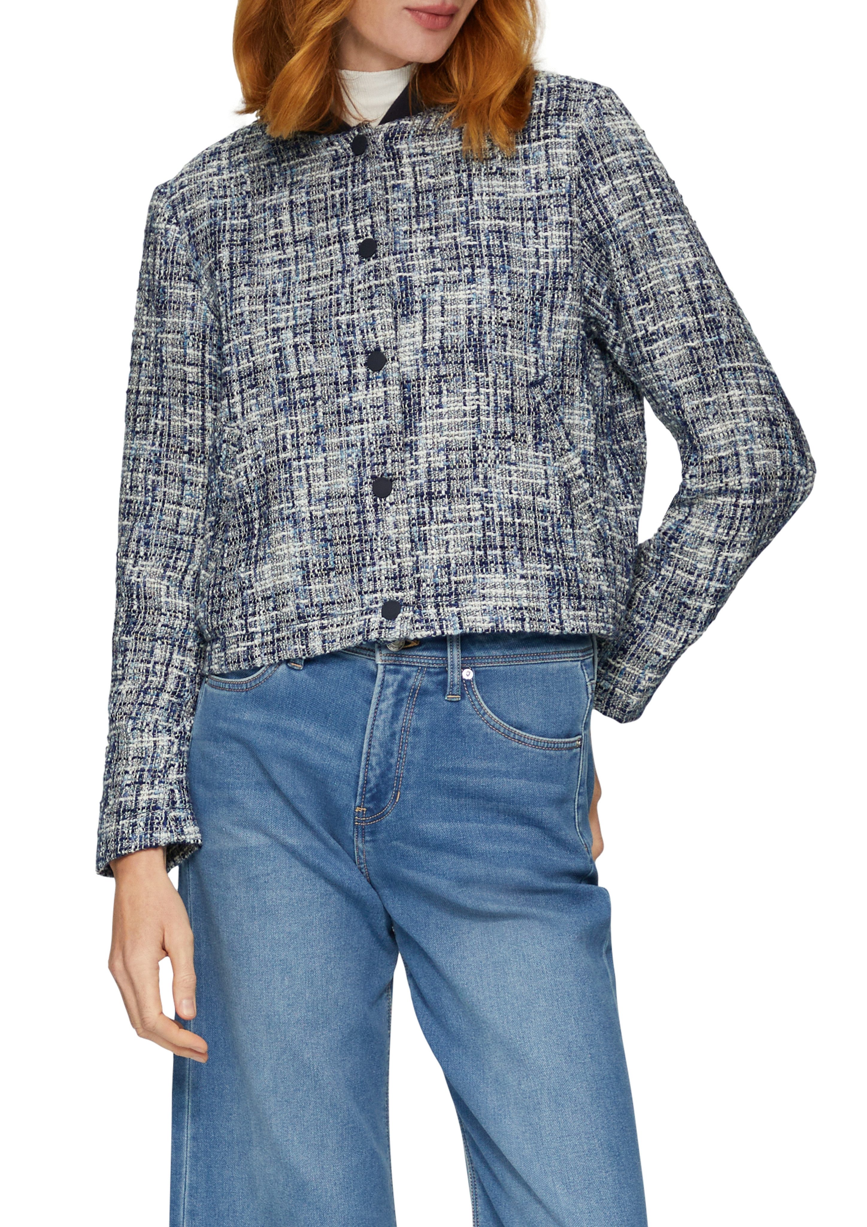 s.Oliver Bouclèjacke mit Metallic-Garn günstig online kaufen