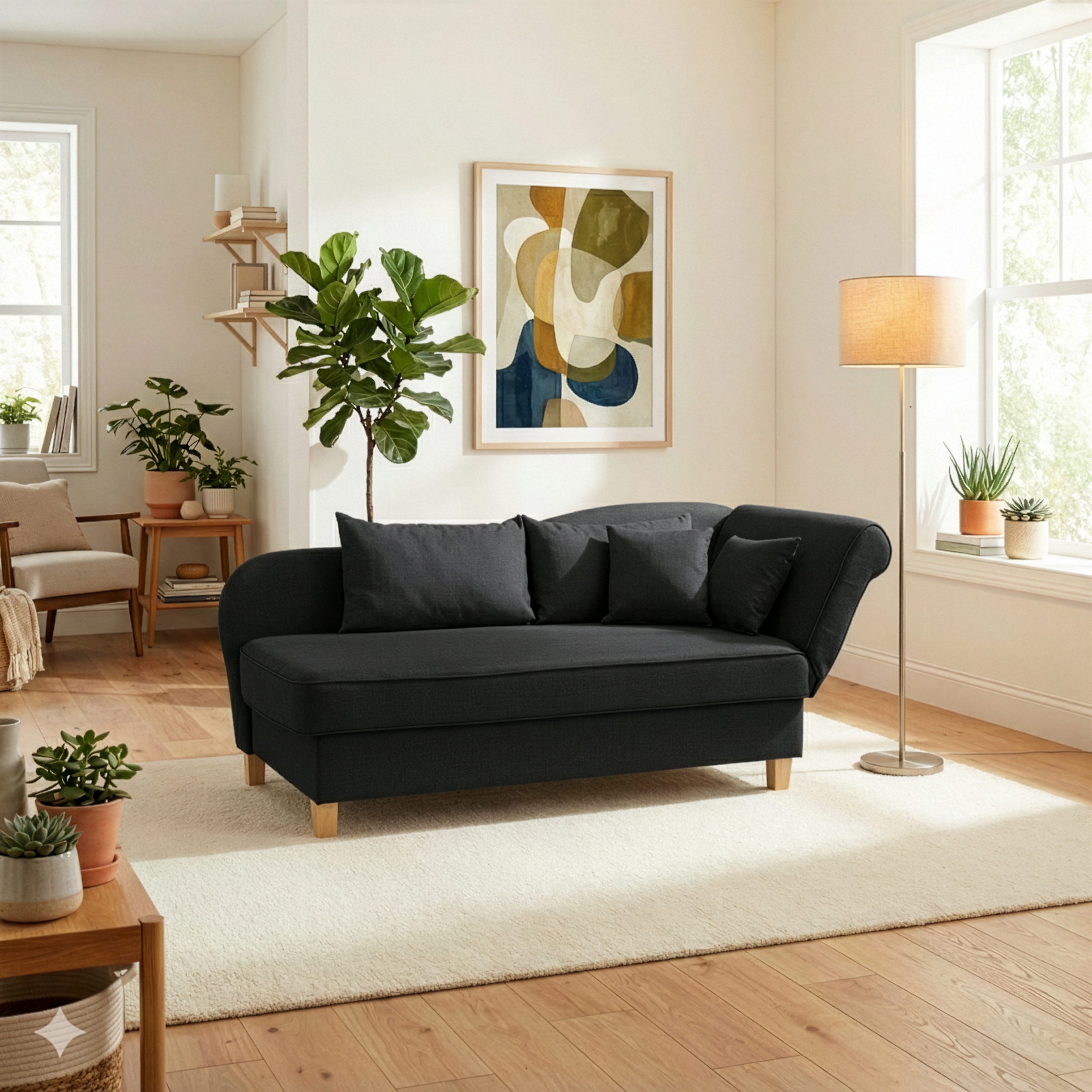 Max Winzer® Recamiere Selma, klappbares Armteil rechts, Federkern, Bettkasten, Bettfunktion