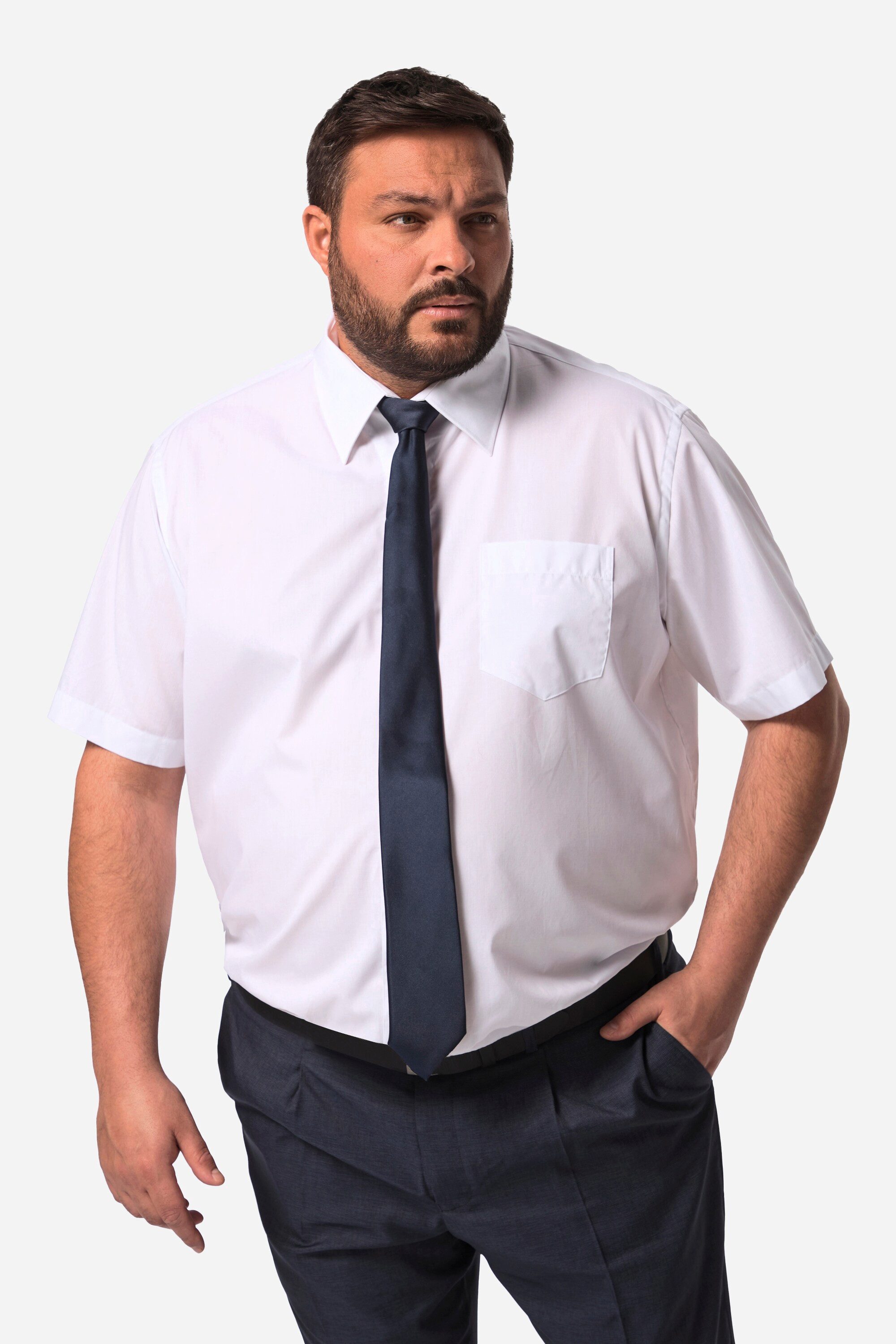 Men Plus Kurzarmhemd Businesshemd Halbarm Easy Care Vario-Kragen – Bild 3 von 4