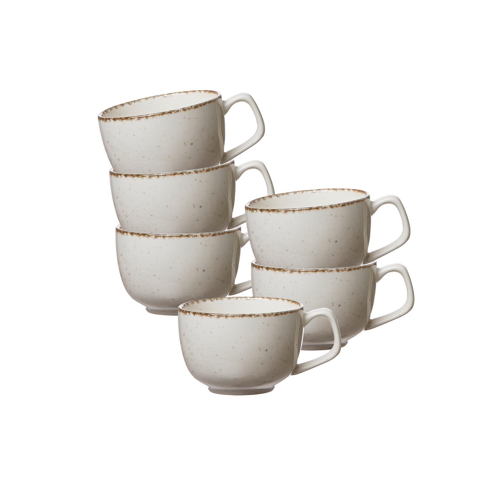 Ritzenhoff & Breker Tasse Casa Kaffeetassen 200 ml 6er Set, 6-tlg., Porzellan