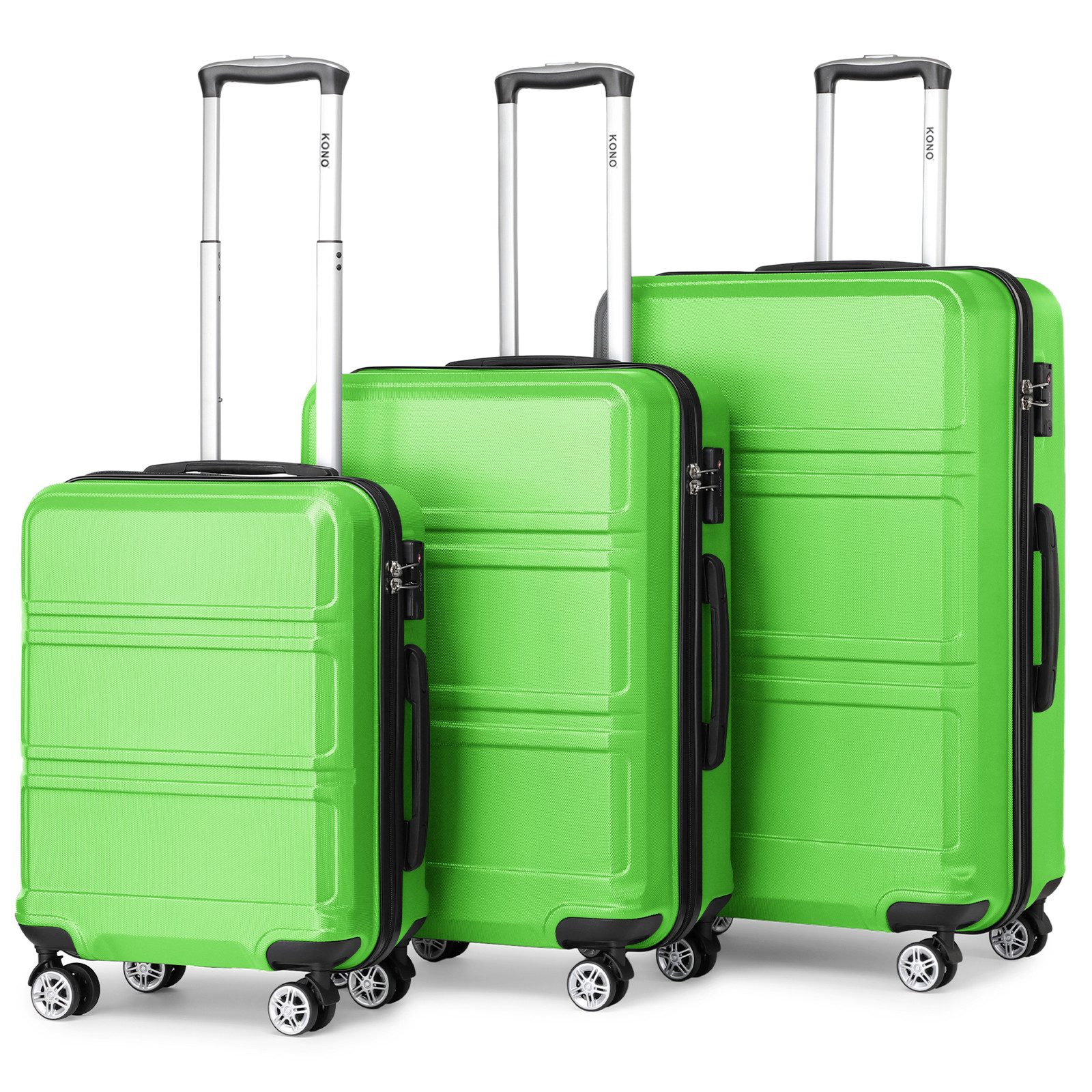 KONO Trolleyset 4 Rollen, (3 tlg), günstig online kaufen