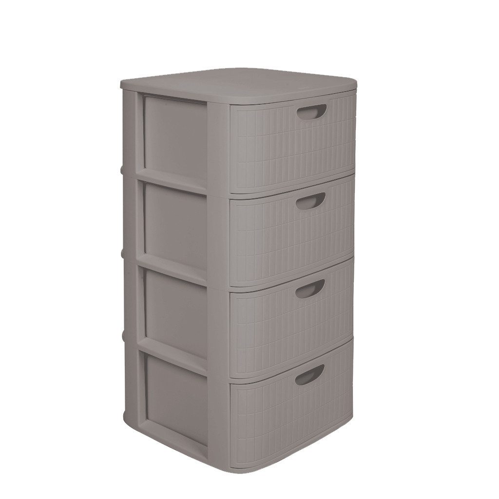 KreLeo Rollcontainer 'Domus' mit 4 Schüben aus Kunststoff, rollbar (Farbe wählbar) von KreLeo